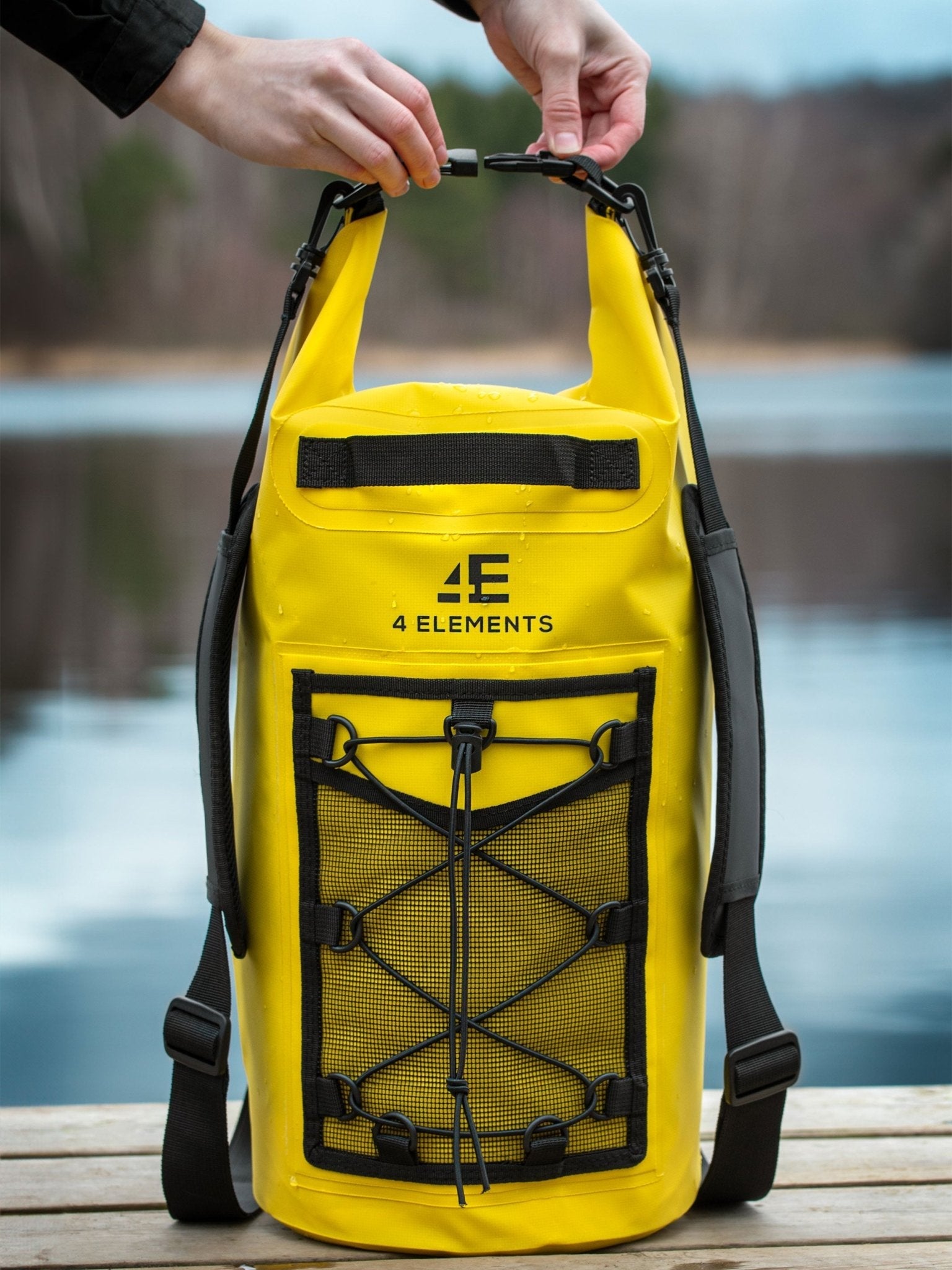 4 Elements - Waterproof bag and Dry Bag Roll Top waterproof Rucksack, Wet bag & Hiking, waters sports or camping bag, 20L drybag