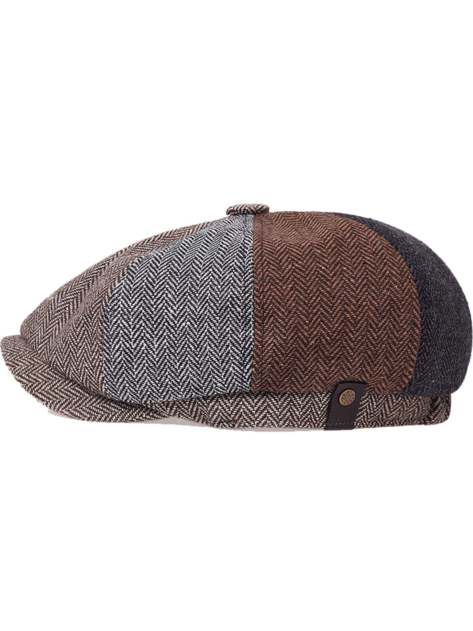 4 Elements Mens Shelby / Gatsby Cap Wool Tweed Hat Baker Boy 8 Panels 4 Elements Clothing Hats