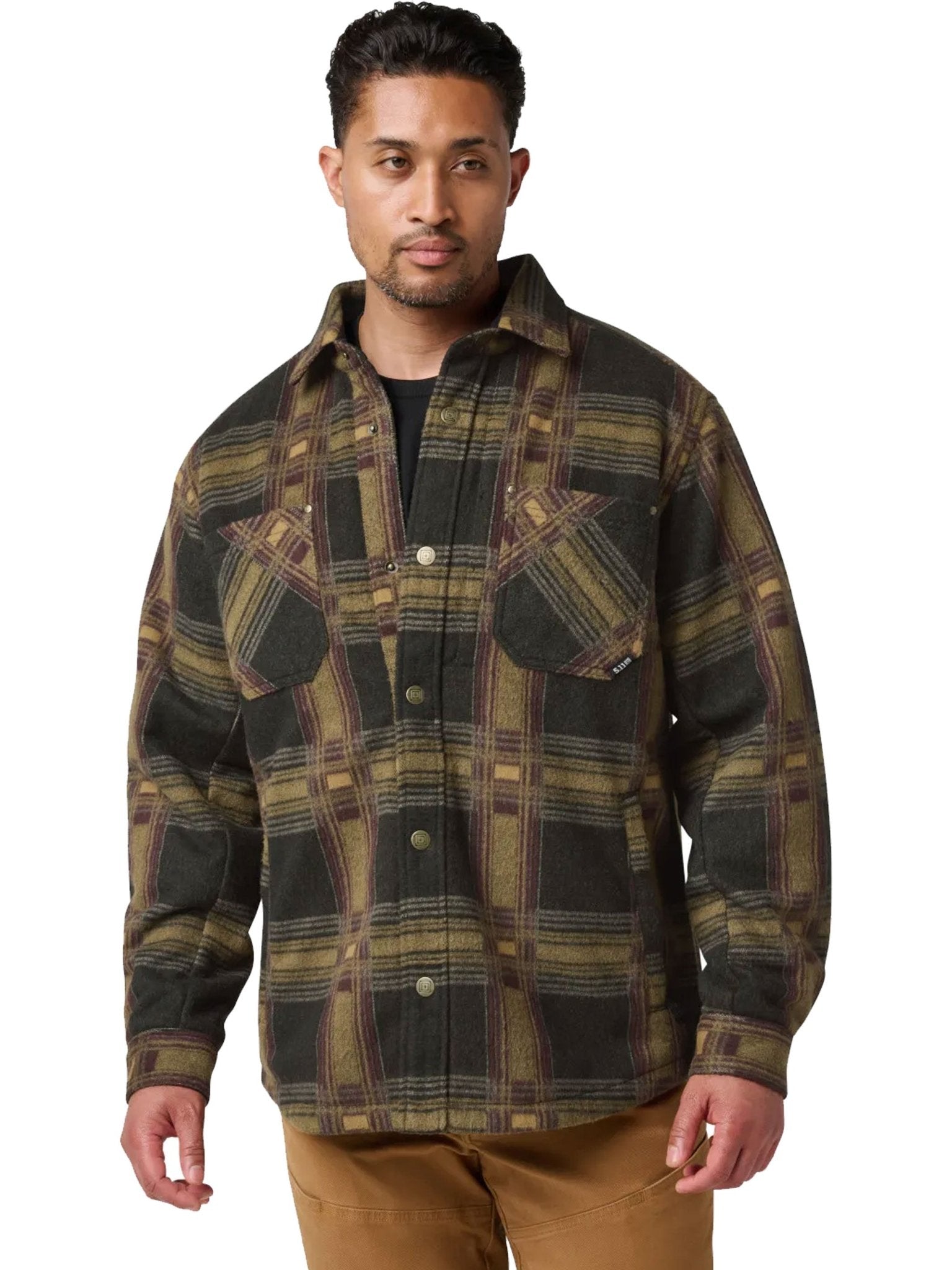 5.11 Tactical - Frontier Shirt / Jacket (Shacket) Long Sleeve mens Shirt - Quilted brushed. 5.11 Tactical