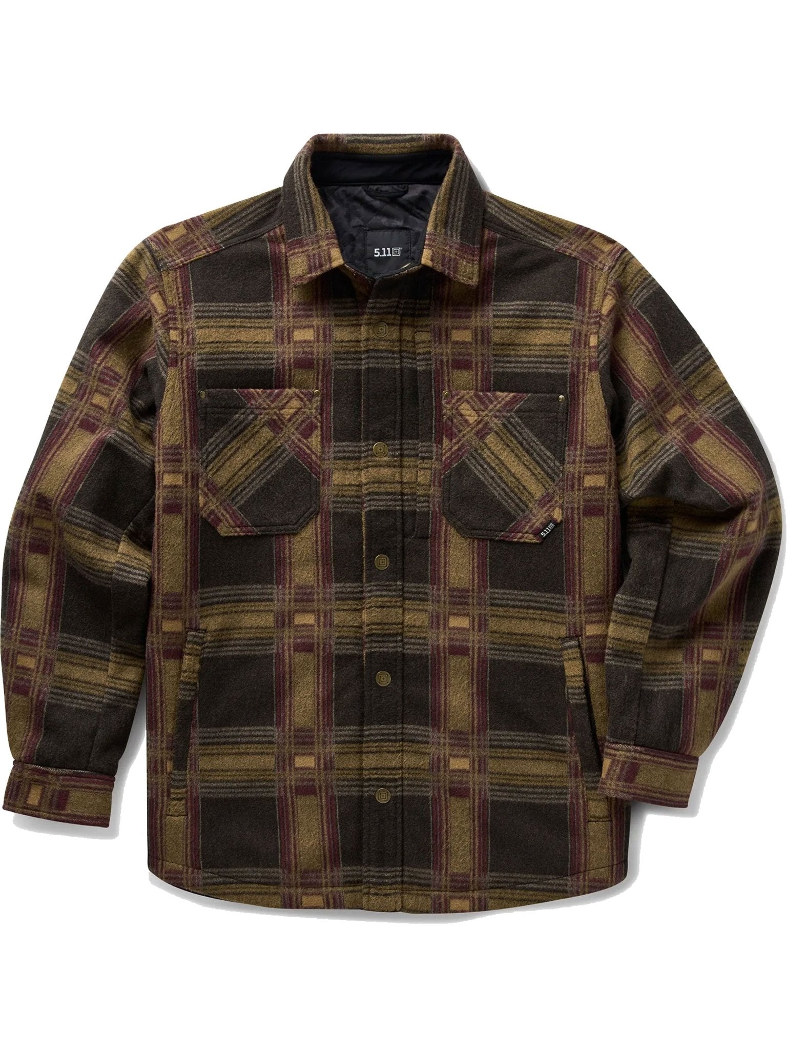 5.11 Tactical - Frontier Shirt / Jacket (Shacket) Long Sleeve mens Shirt - Quilted brushed. 5.11 Tactical Shirt