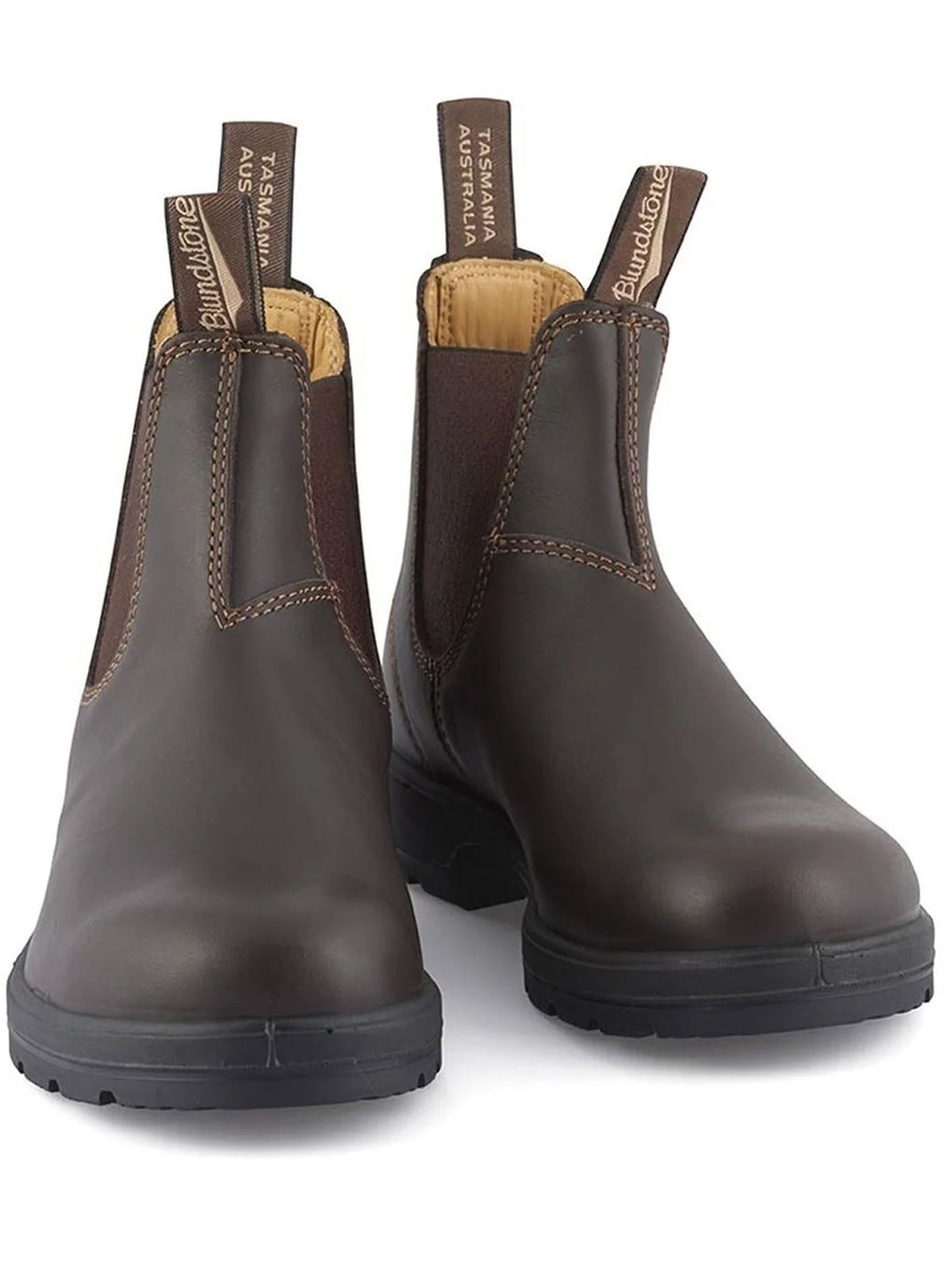 Blundstone 550 walnut brown leather Chelsea boots - pair front view
