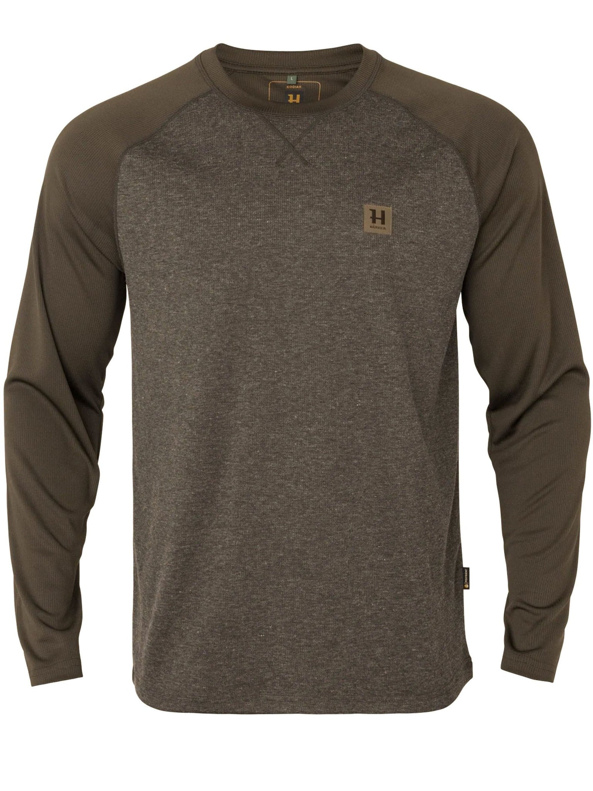 Härkila Kodiak CleverWool men's long sleeve T-shirt in dark hunting green, view 2