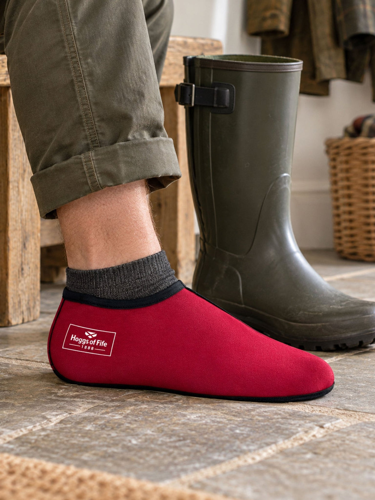 Hoggs of Fife insulated boot socks for wellington boots, additional view