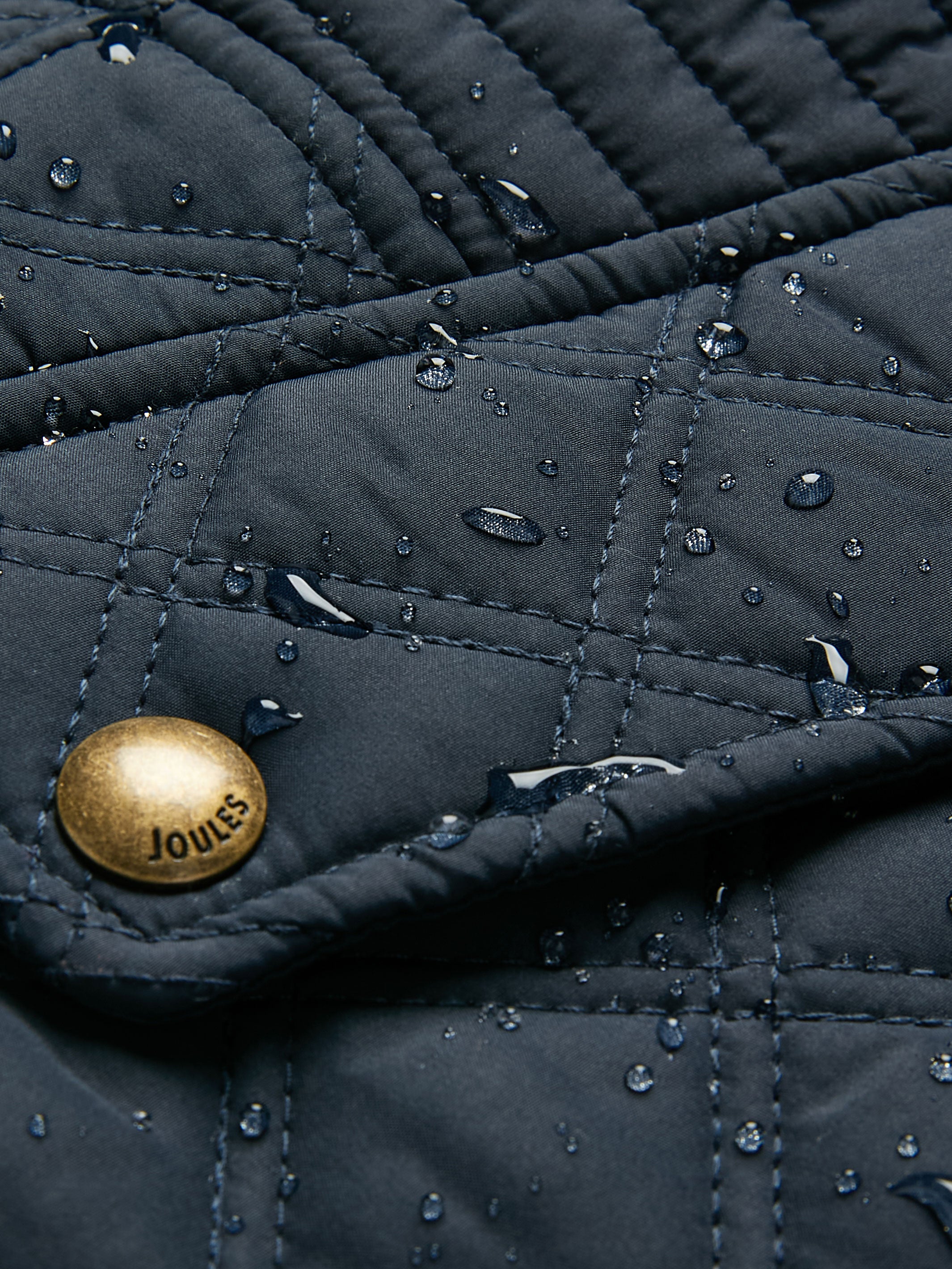 Joules - Joules Minx Navy Showerproof Diamond Quilted Gilet ladies waistcoat / bodywarmer