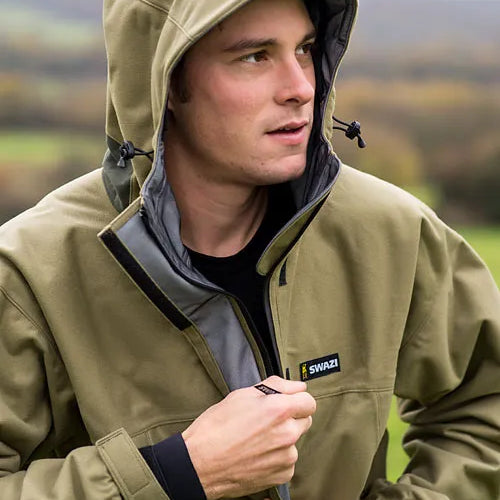 Mens Swazi green jacket hooded