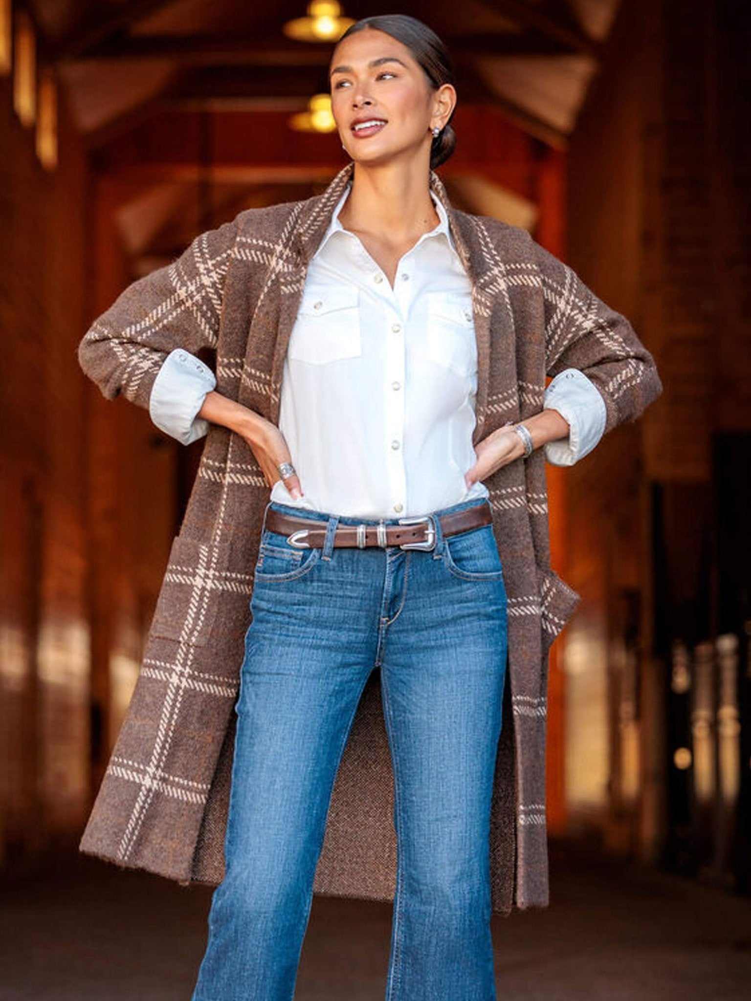 Ariat - Ballston Cardigan Womens Merino wool chic oversized cosy throw on ladies Ariat