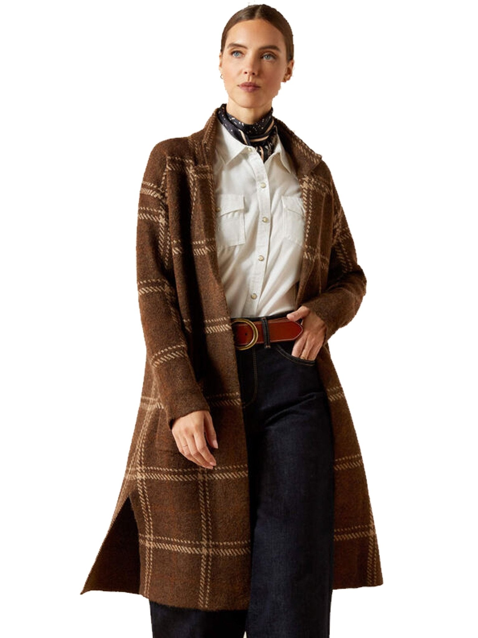 Ariat - Ballston Cardigan Womens Merino wool chic oversized cosy throw on ladies Ariat