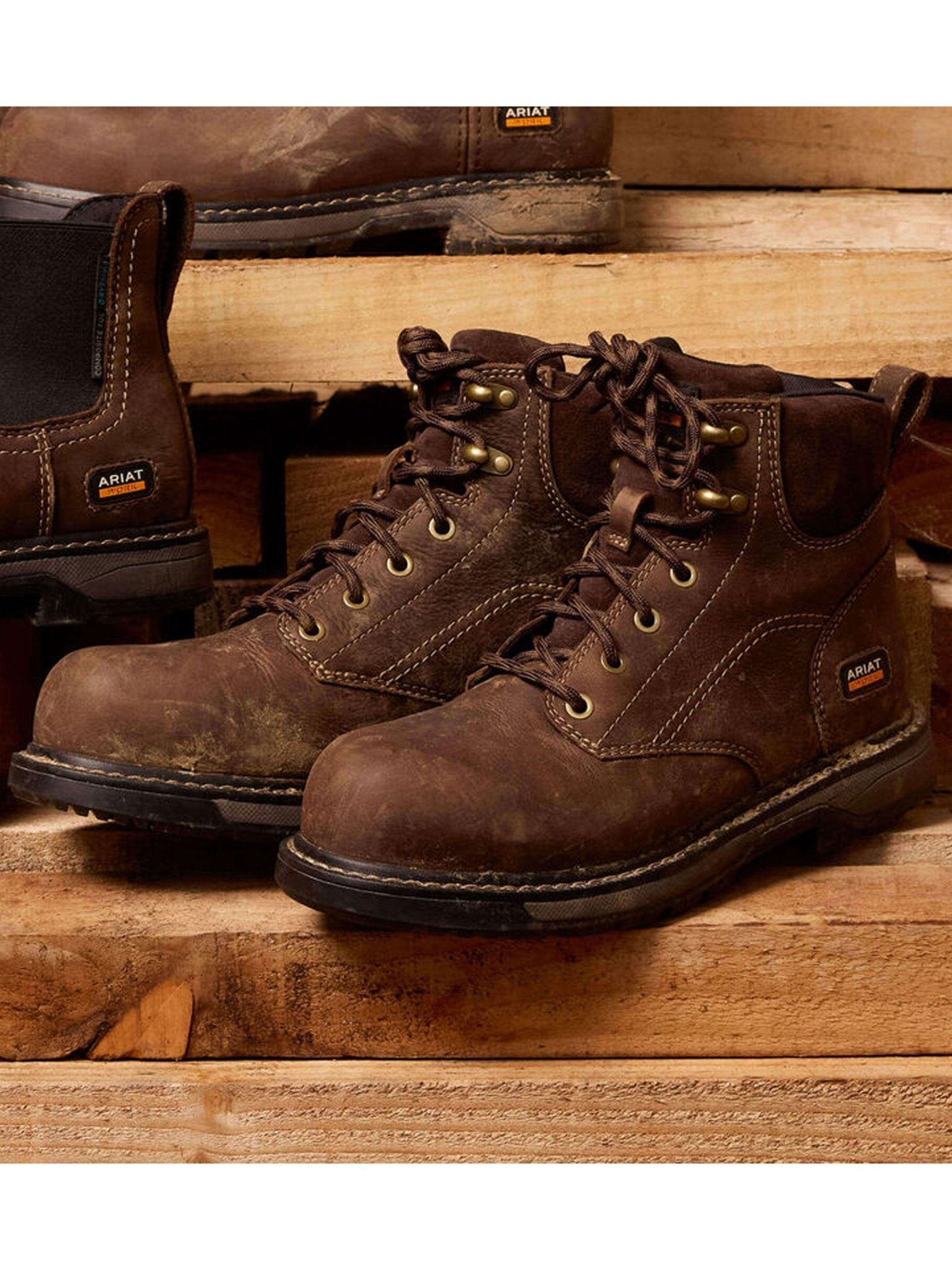 Ariat Groundbreaker Waterproof Work Safety Boot 6" Lace Steel Toe