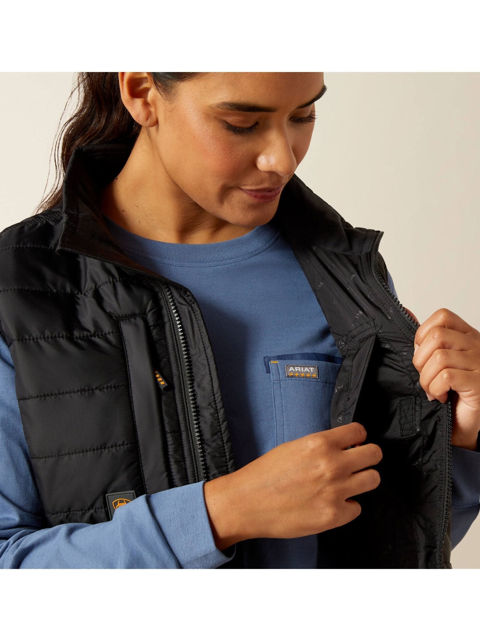 Ariat Ladies Rebar Cordura Gilet / Ripstop Vest / Lightweight insulated waistcoat Ariat Fleece & Gilet