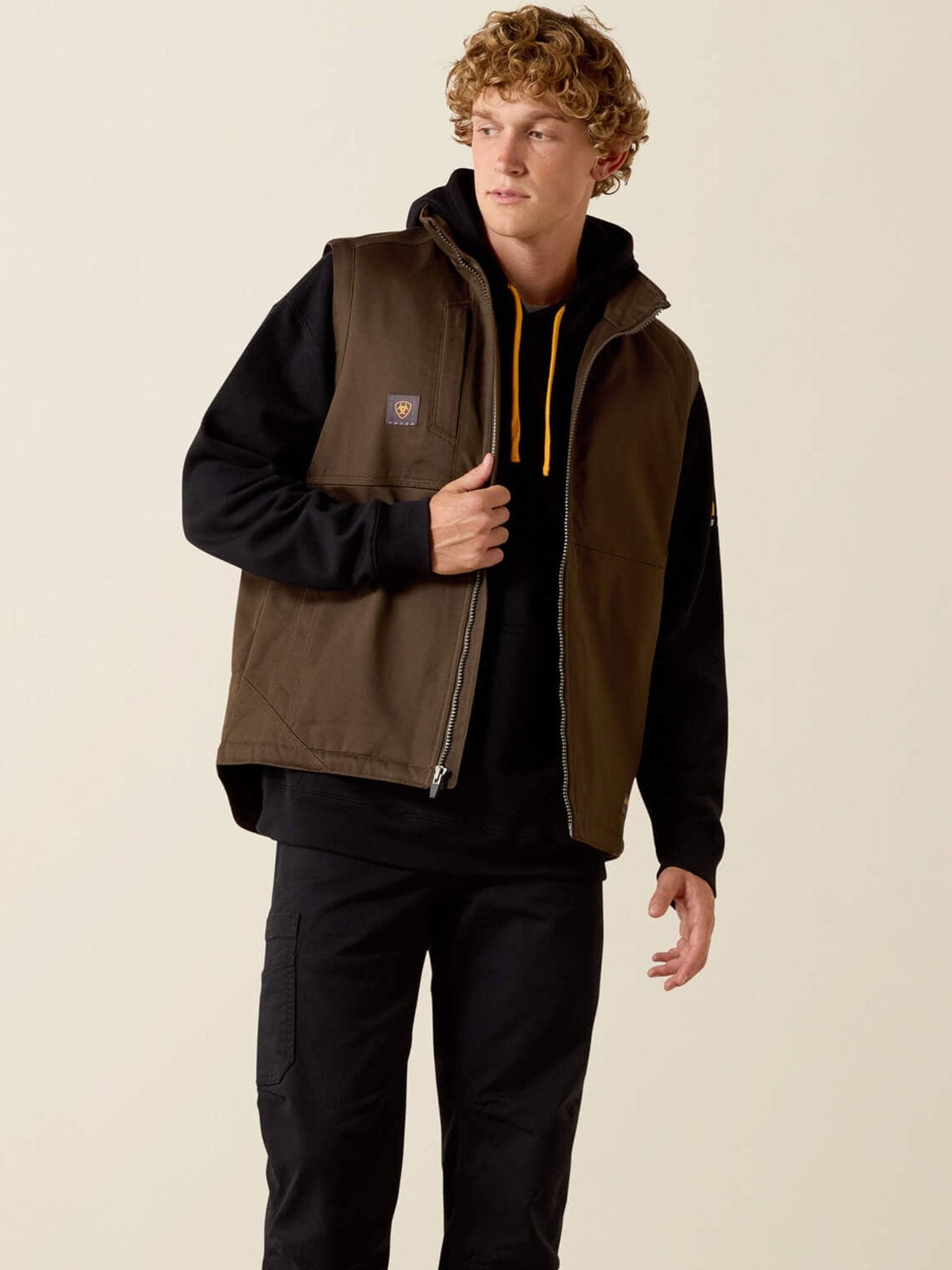 Ariat - Mens Rebar DuraCanvas Gilet / Vest / Water resistant mens waistcoat Ariat