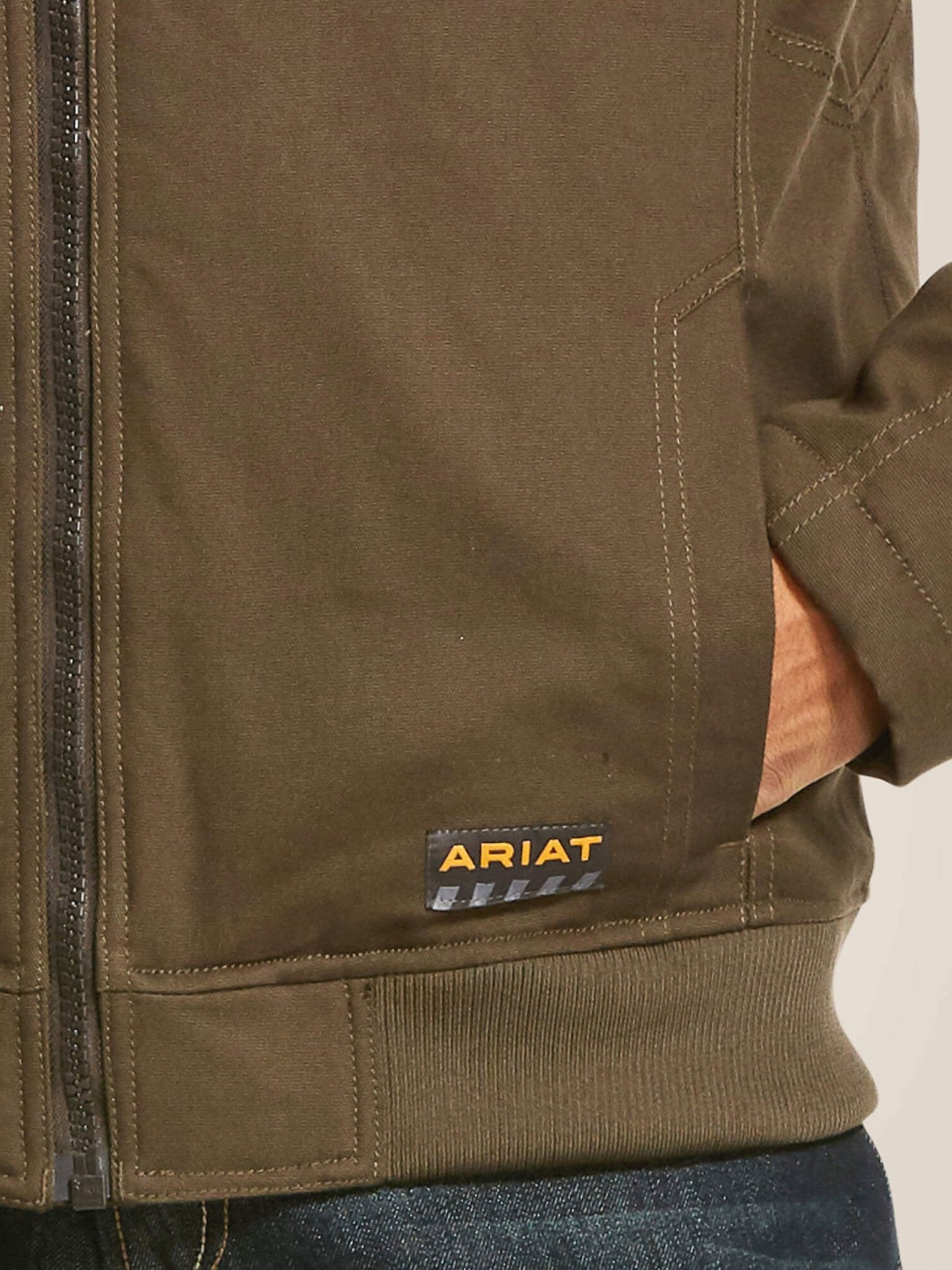 Ariat - Mens Rebar DuraCanvas Jacket / Wind and water resistant sherpa lined coat Ariat