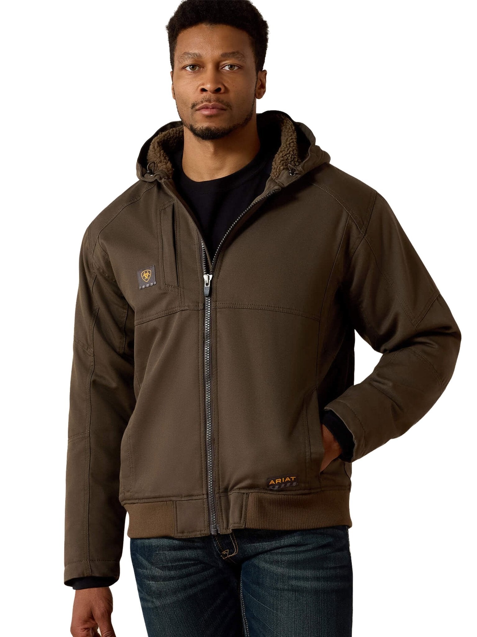 Ariat - Mens Rebar DuraCanvas Jacket / Wind and water resistant sherpa lined coat Ariat