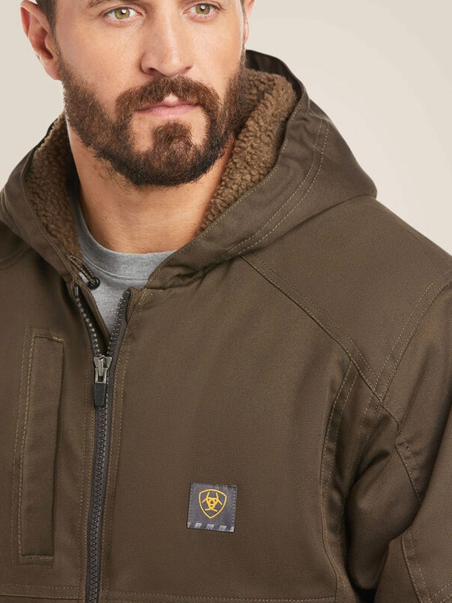 Ariat - Mens Rebar DuraCanvas Jacket / Wind and water resistant sherpa lined coat Ariat