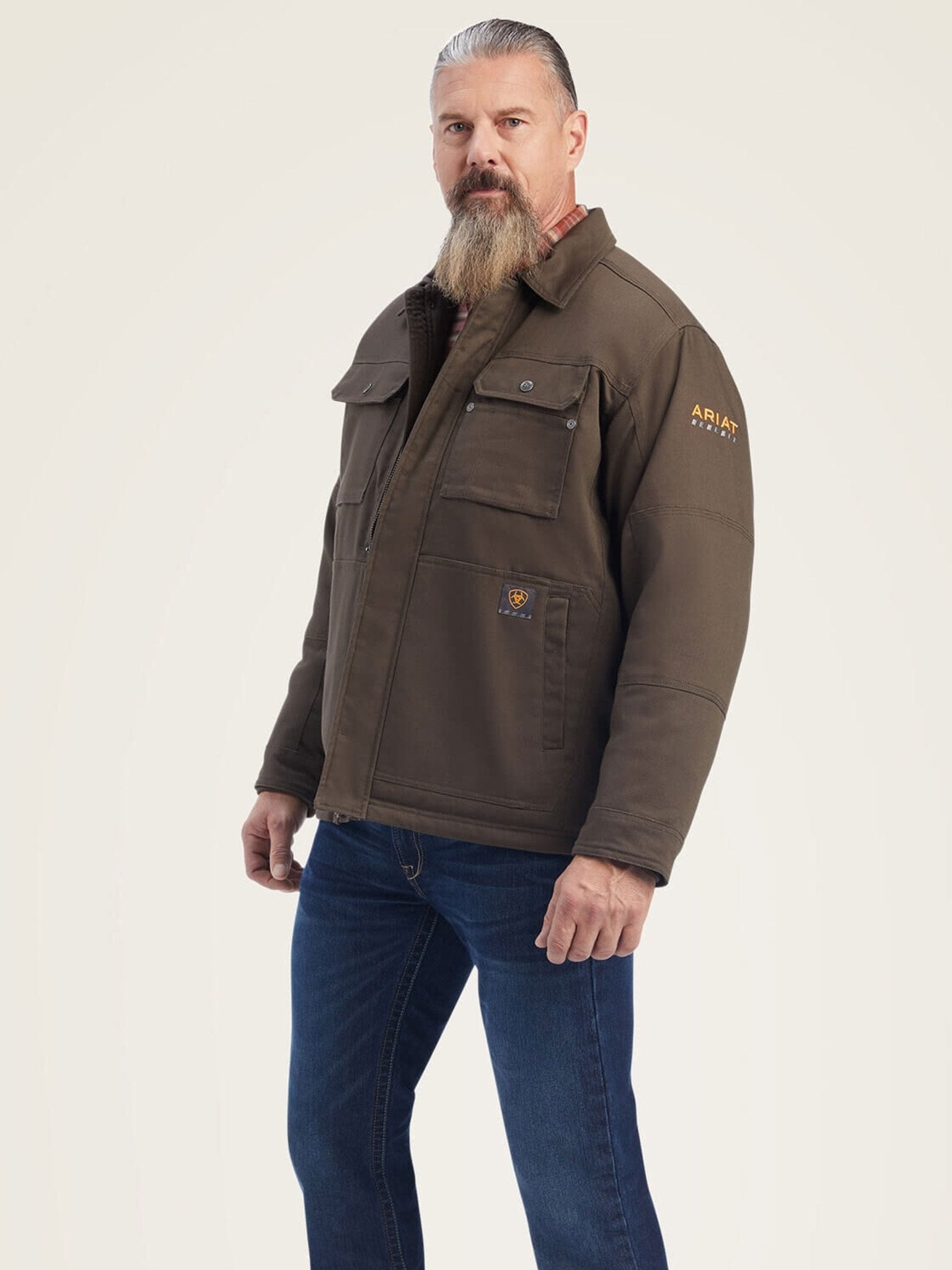 Ariat - Mens Rebar DuraCanvas Sherpa - Lined Coat / water repellent mens jacket Ariat