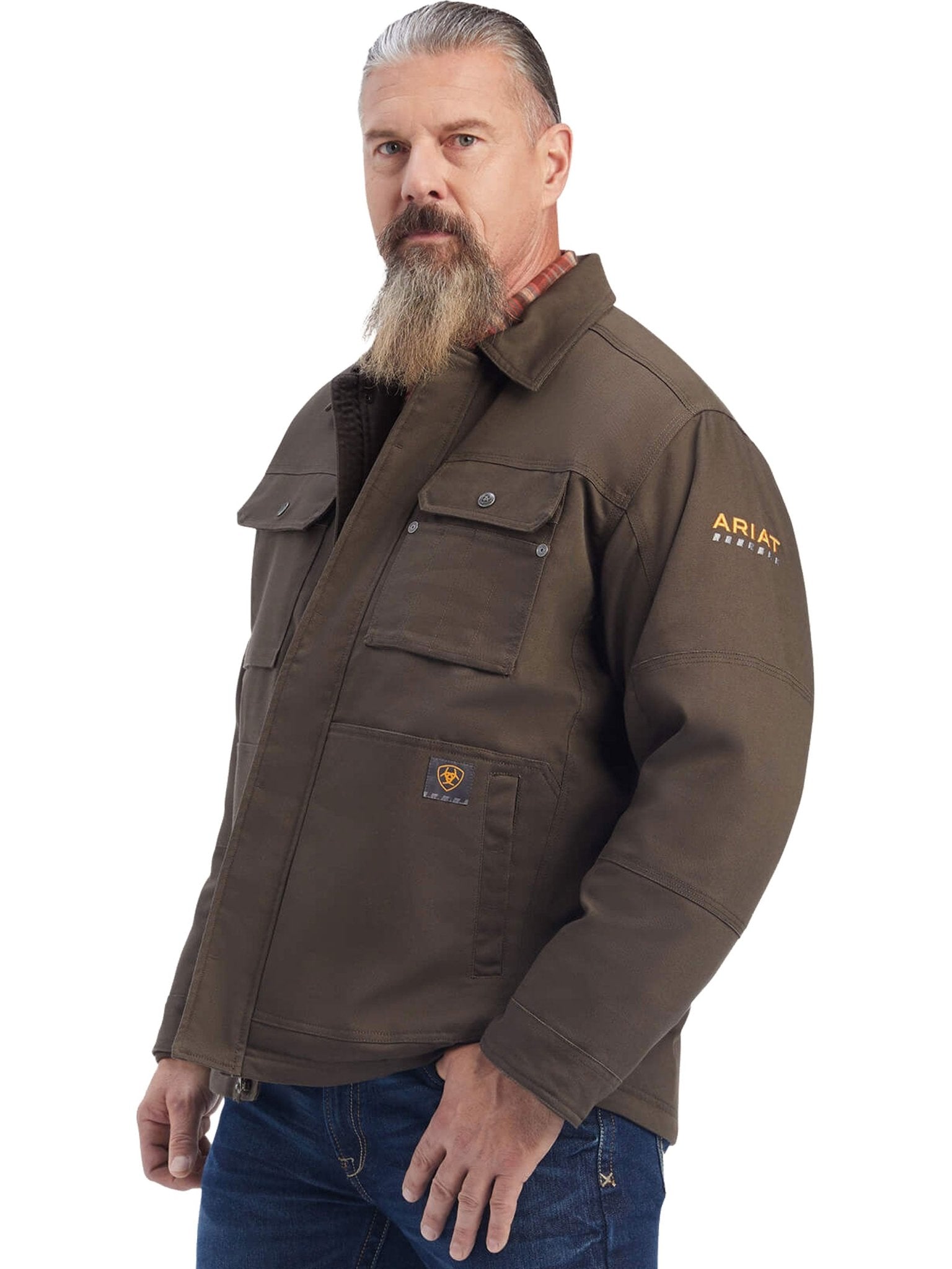 Ariat - Mens Rebar DuraCanvas Sherpa - Lined Coat / water repellent mens jacket Ariat