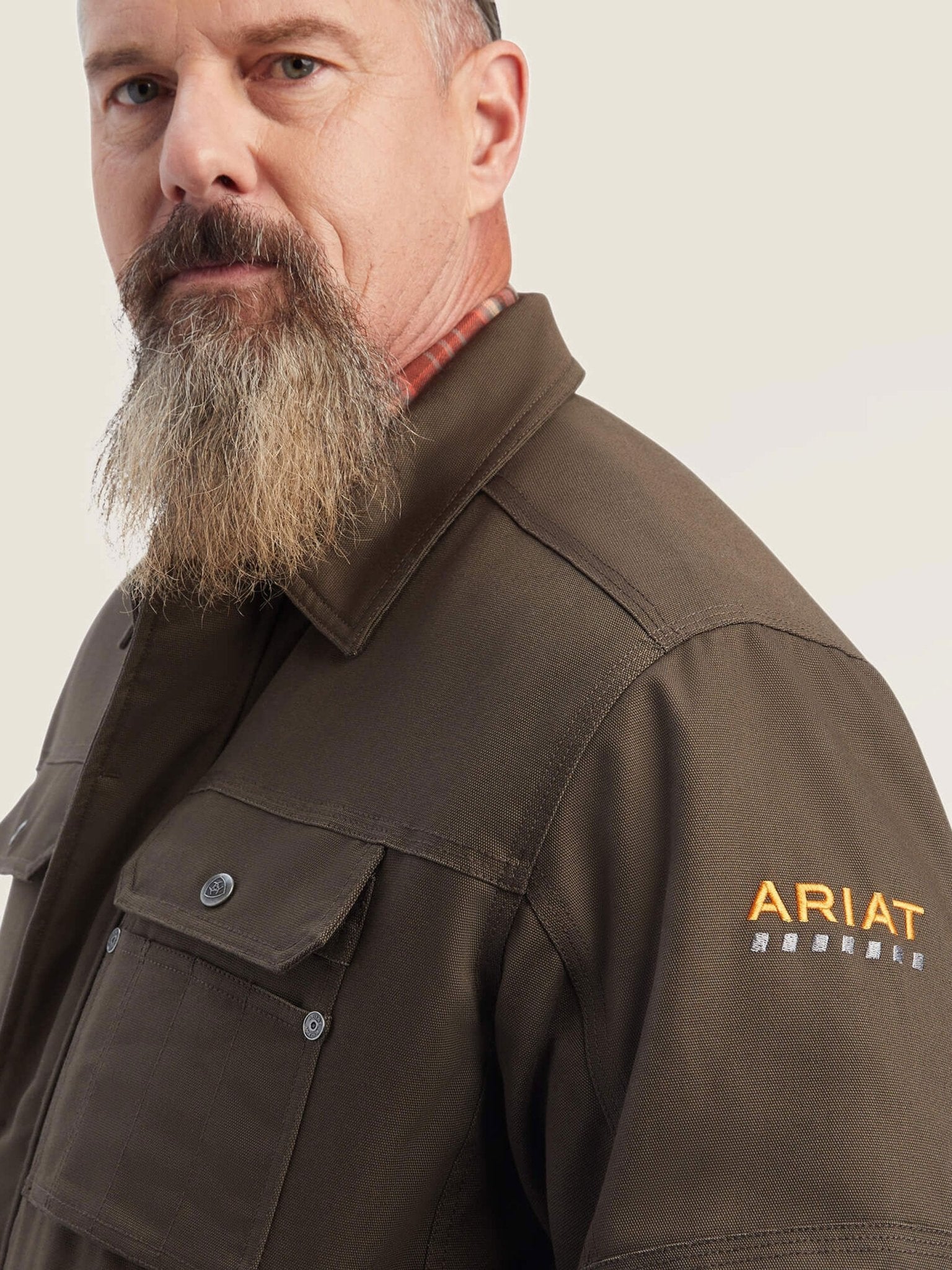 Ariat - Mens Rebar DuraCanvas Sherpa - Lined Coat / water repellent mens jacket Ariat