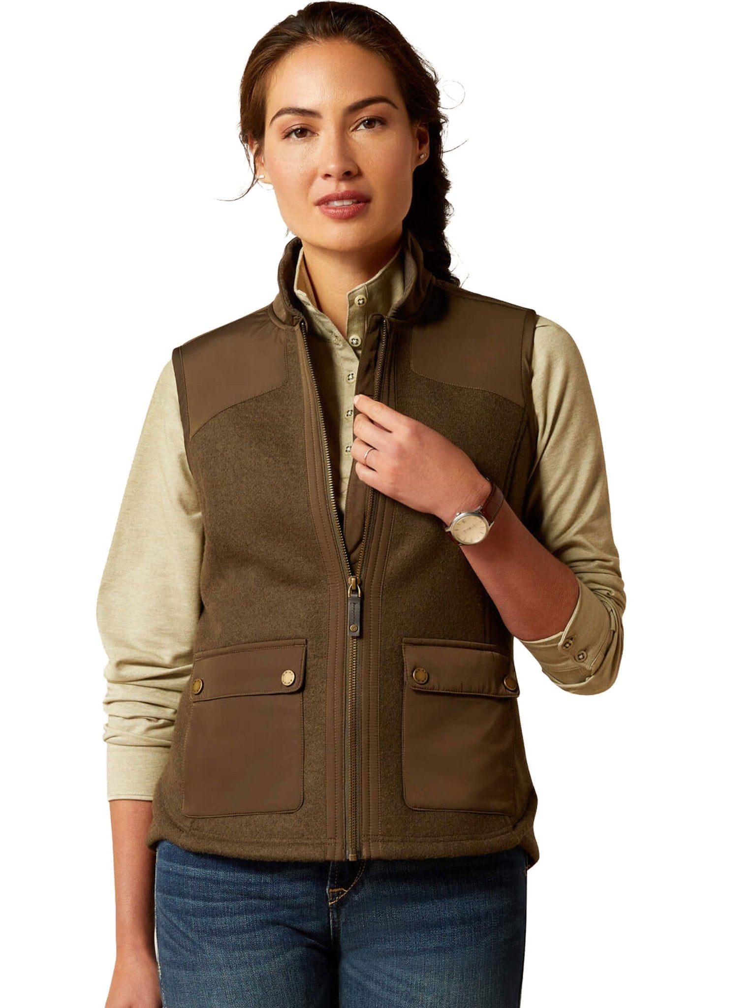 Ariat - Millbrae ladies Gilet Ethical Wool Blend - womens bodywarmers / Waistcoat Ariat