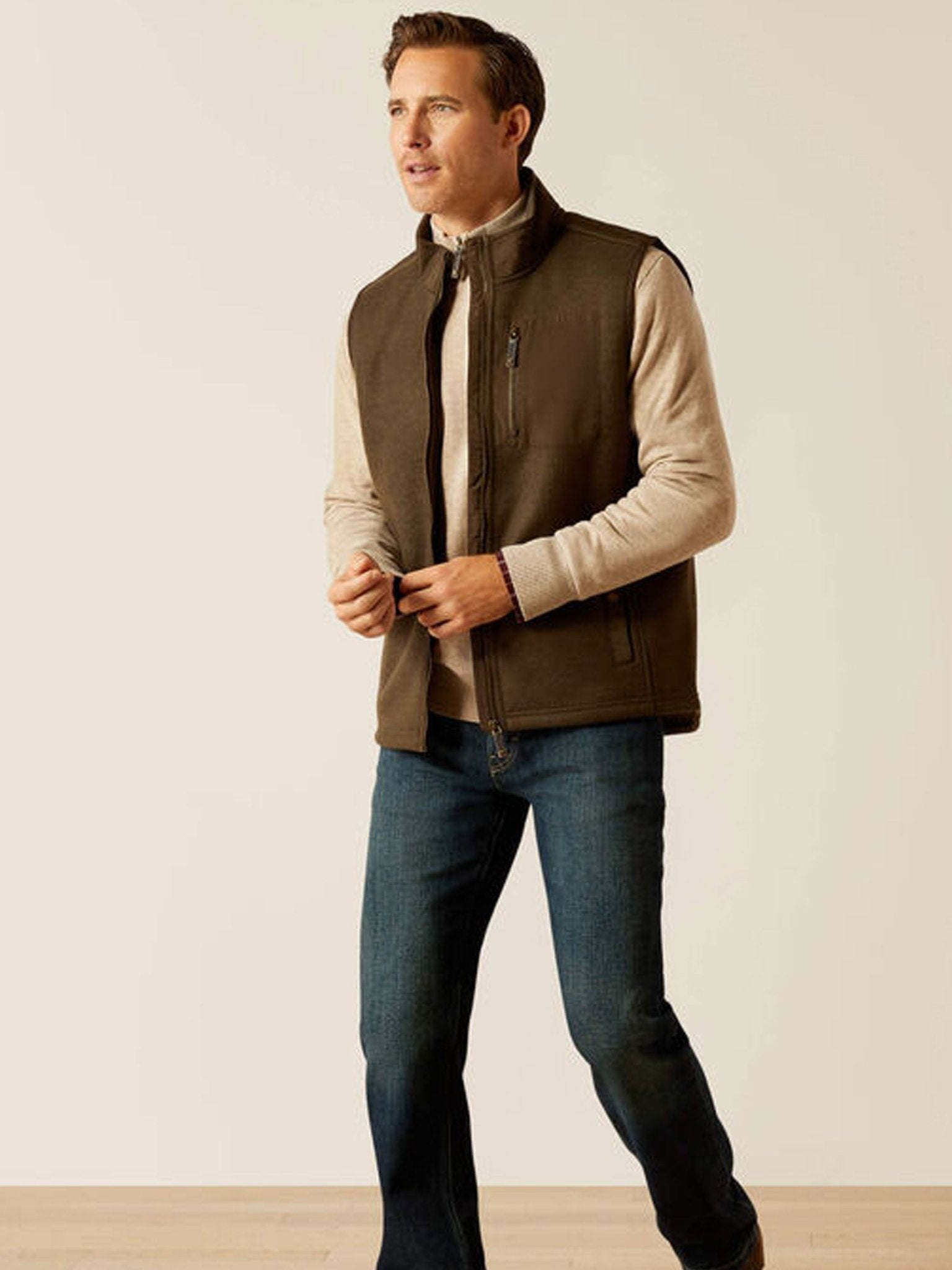 Ariat - Millbrae Mens Gilet Wool Blend - mens bodywarmers / Waistcoat Ariat