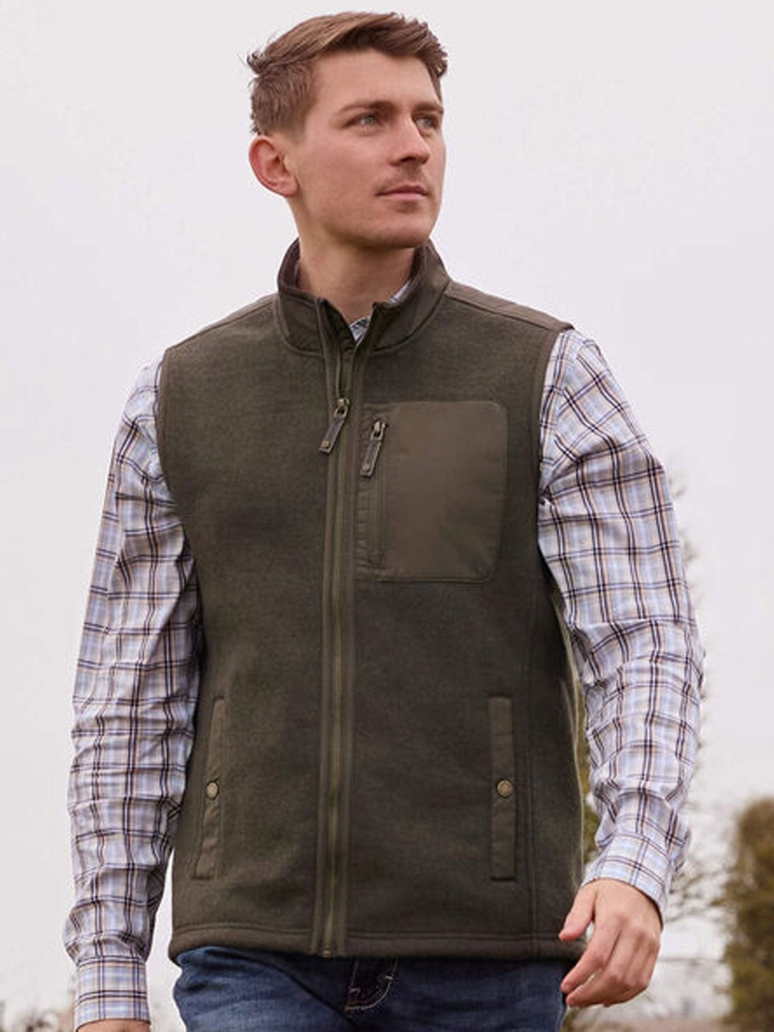 Ariat - Millbrae Mens Gilet Wool Blend - mens bodywarmers / Waistcoat Ariat