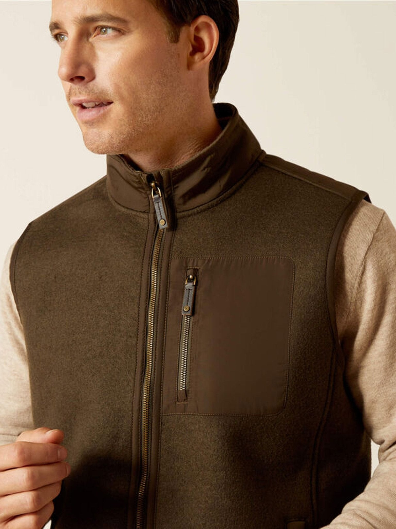 Ariat - Millbrae Mens Gilet Wool Blend - mens bodywarmers / Waistcoat Ariat