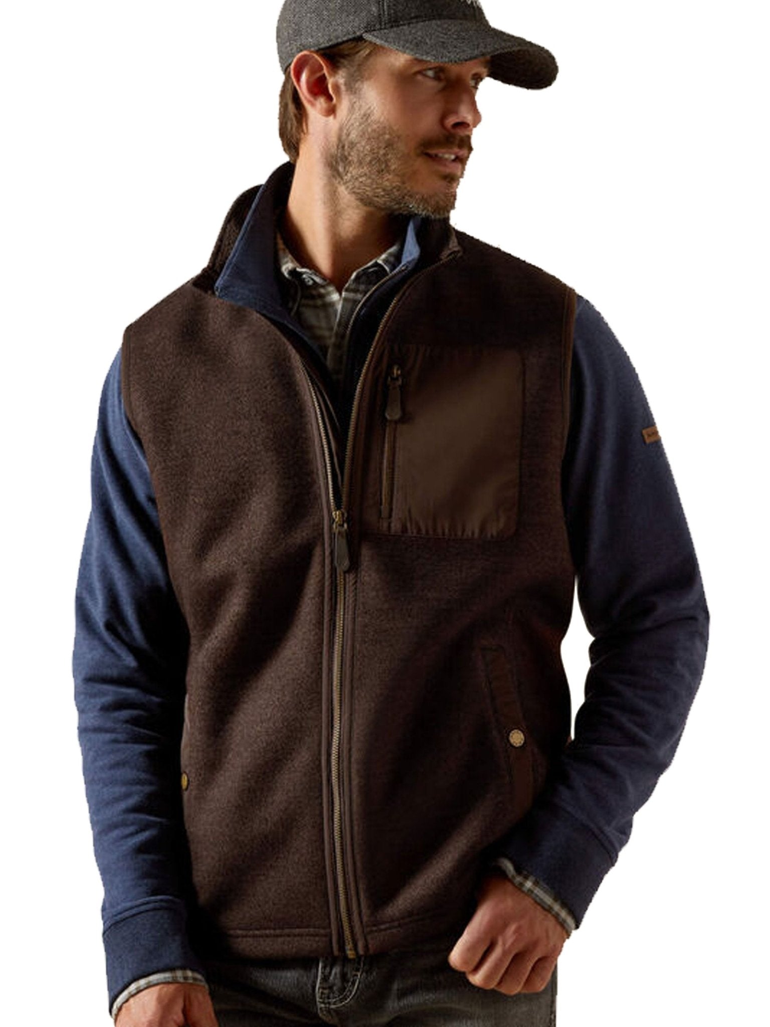 Ariat - Millbrae Mens Gilet Wool Blend - mens bodywarmers / Waistcoat Ariat
