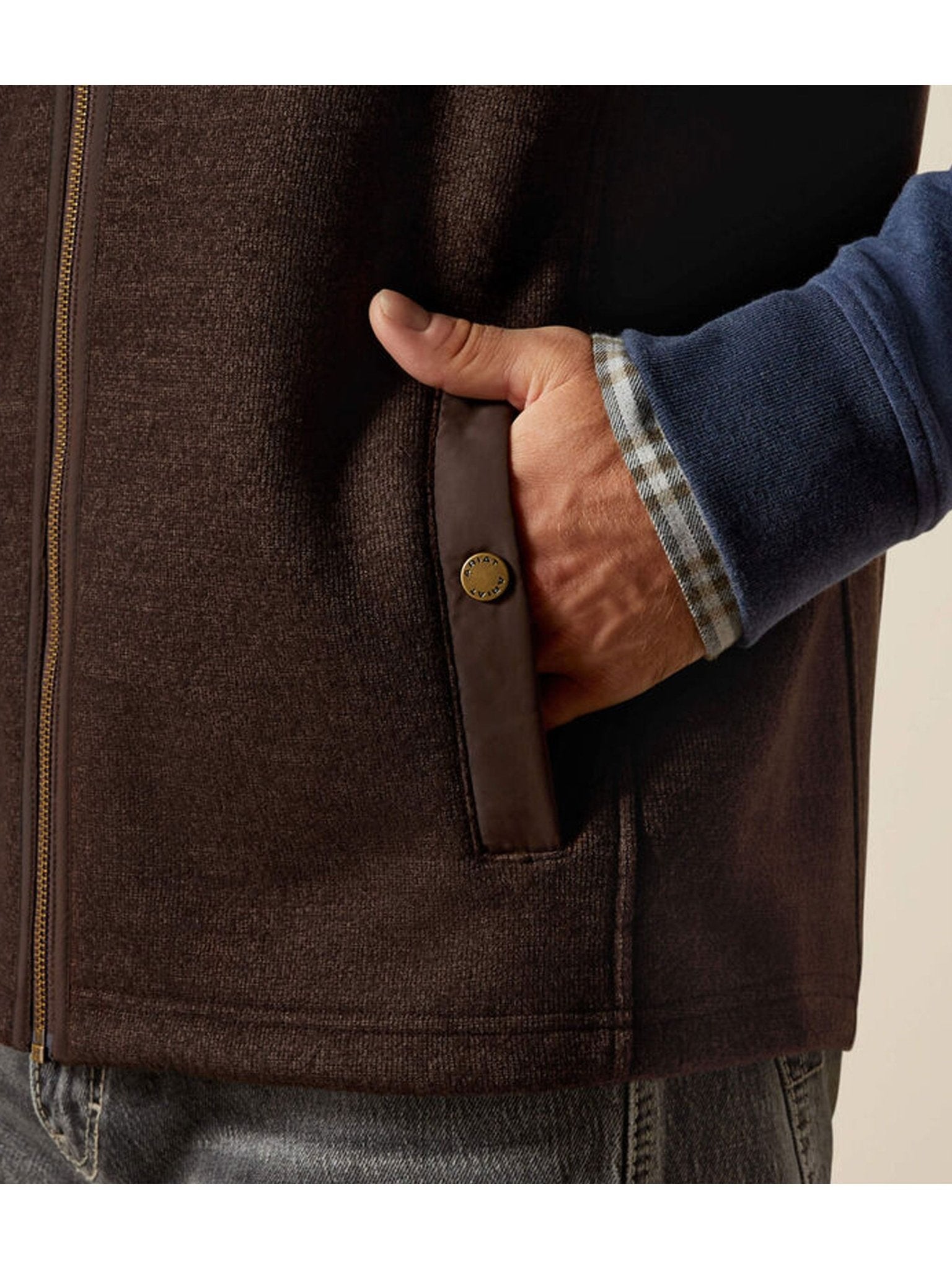 Ariat - Millbrae Mens Gilet Wool Blend - mens bodywarmers / Waistcoat Ariat