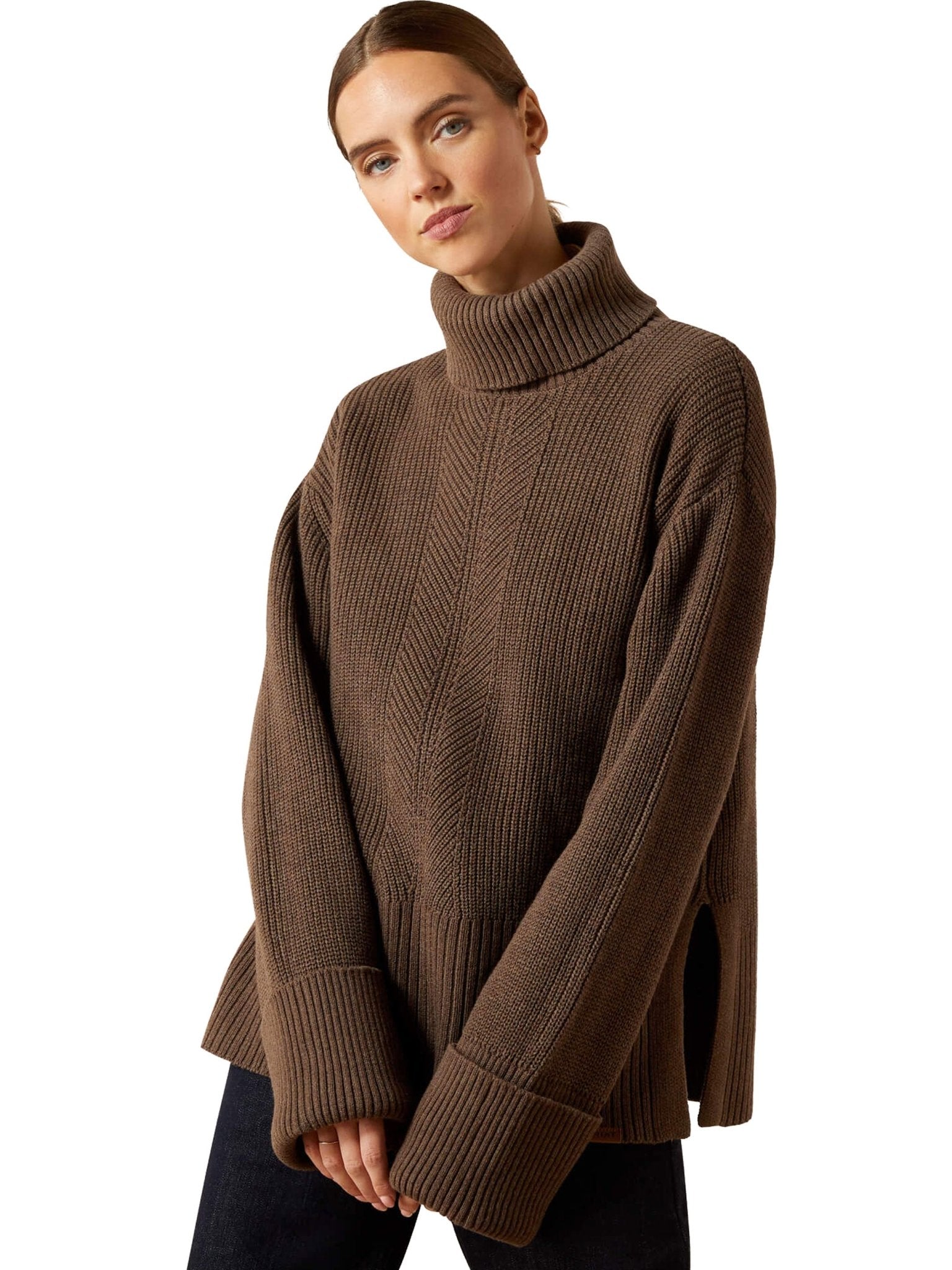 Ariat - Womens Lendal Wool / Cotton Sweater - Turtle Neck Ladies pullover / Jumper Ariat