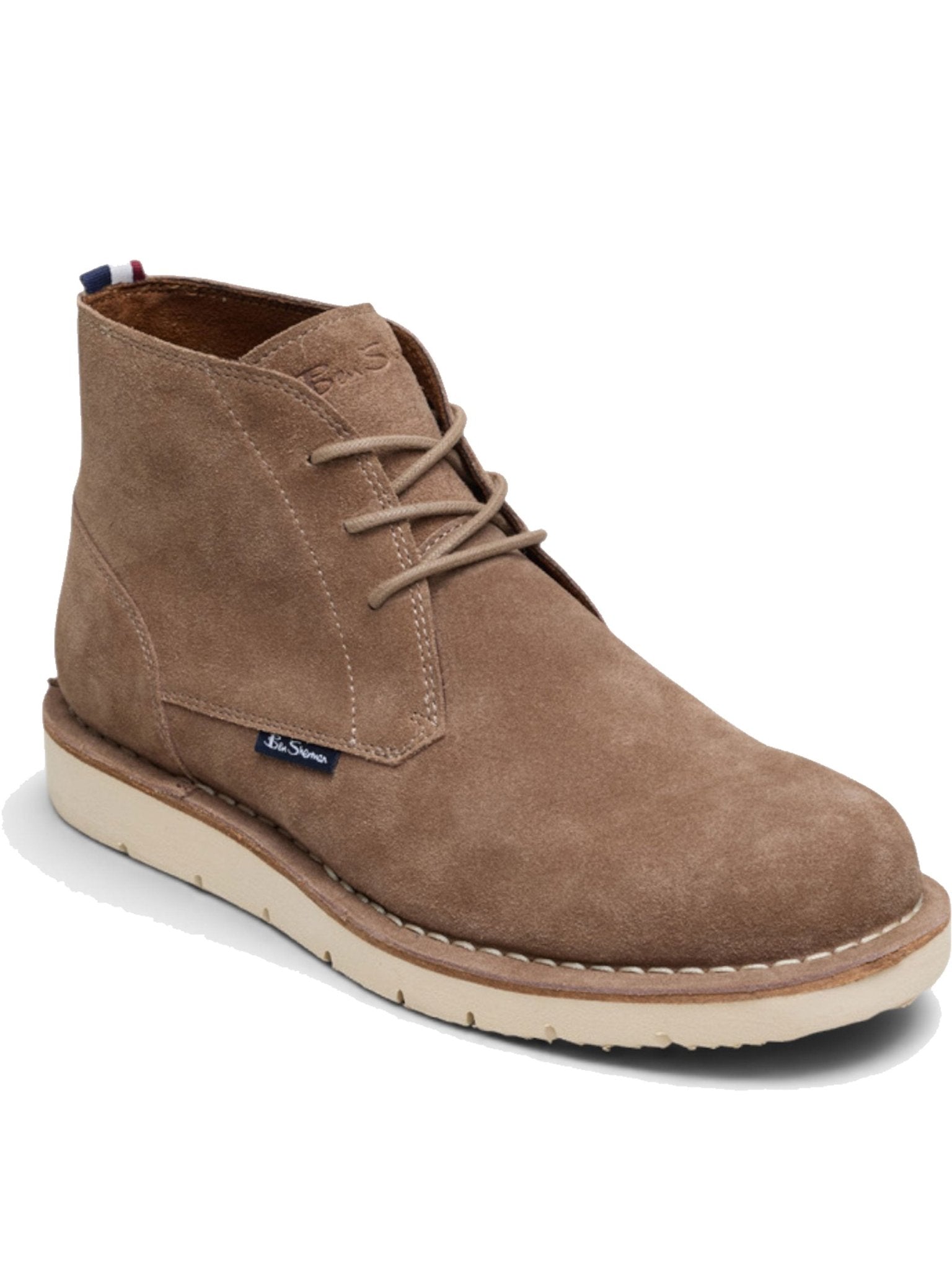 Ben Sherman Beak Men’s Suede Casual Chukka Boots – Stone Lace-Up, EVA Sole Ben Sherman Shoes