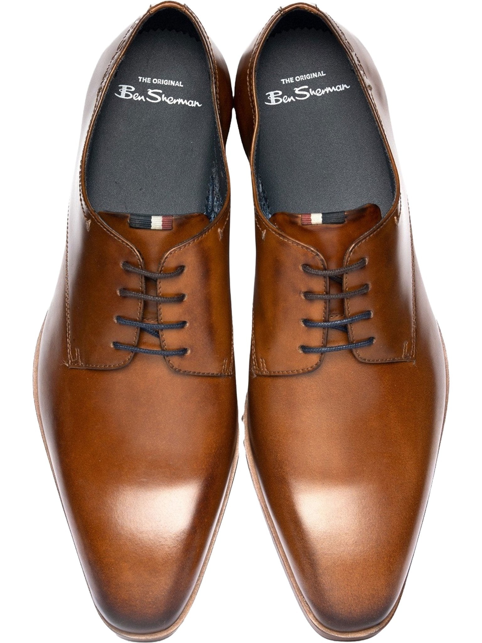Ben Sherman Kenton Mens Lace Up Derby Shoes - Crafted 100% Leather Upper Ben Sherman