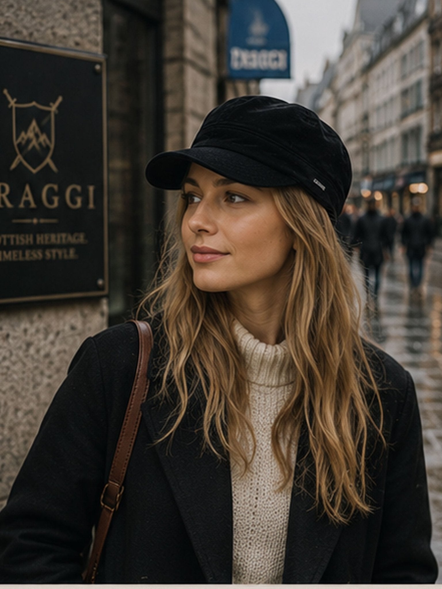 Craggi Black Velvet Newsboy Cap for Women – ladies Baker Boy Hat | Peaky Blinders Style Flat Cap | Soft Gatsby Hat for Casual, Festival & Smart Wear CRAGGI Hats