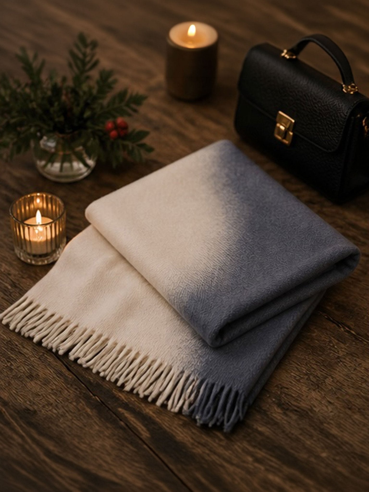 Craggi Dipdye Womens Shawl Blue Sand Pashmina Soft Ladies Scarf CRAGGI Accessories