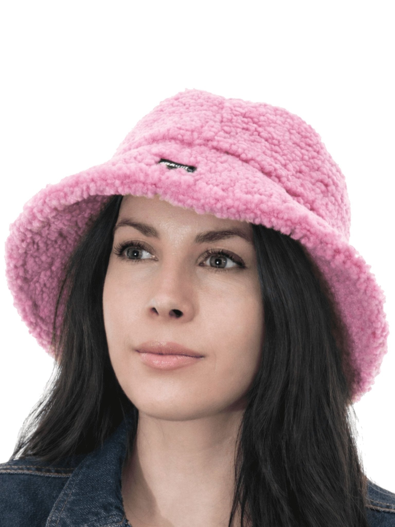 Craggi Ladies Polla Pink Bucket Hat in Pink Sherpa Borg Teddy Feel CRAGGI Hats