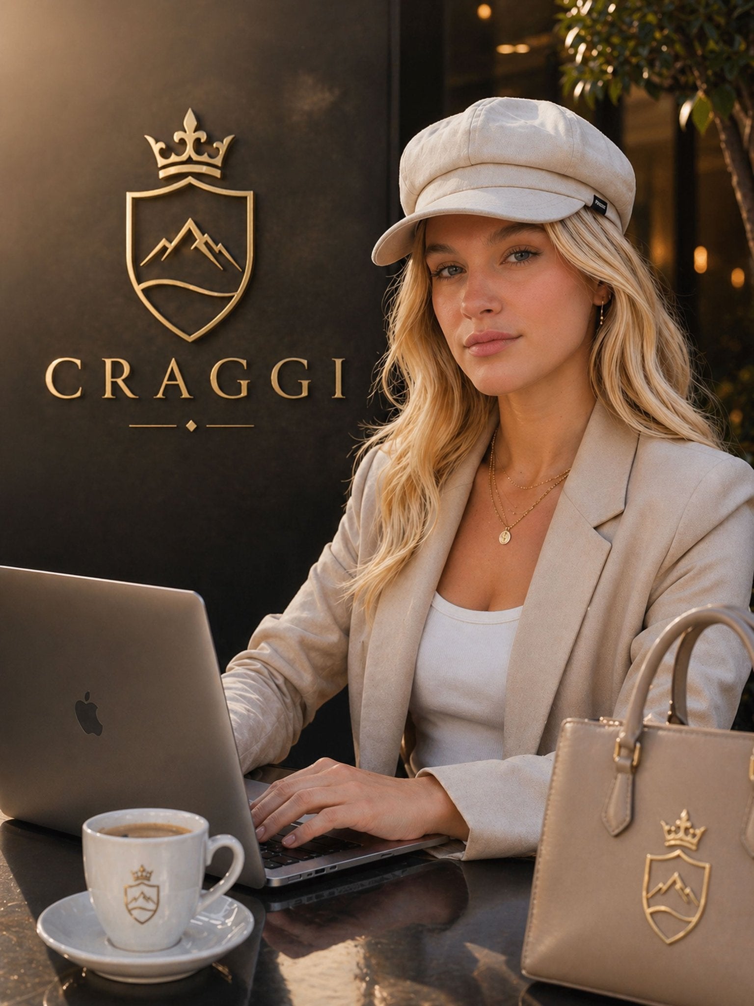 Craggi Ladies Stone Denim Baker Boy Hat. Womens Newsboy Cap CRAGGI Hats