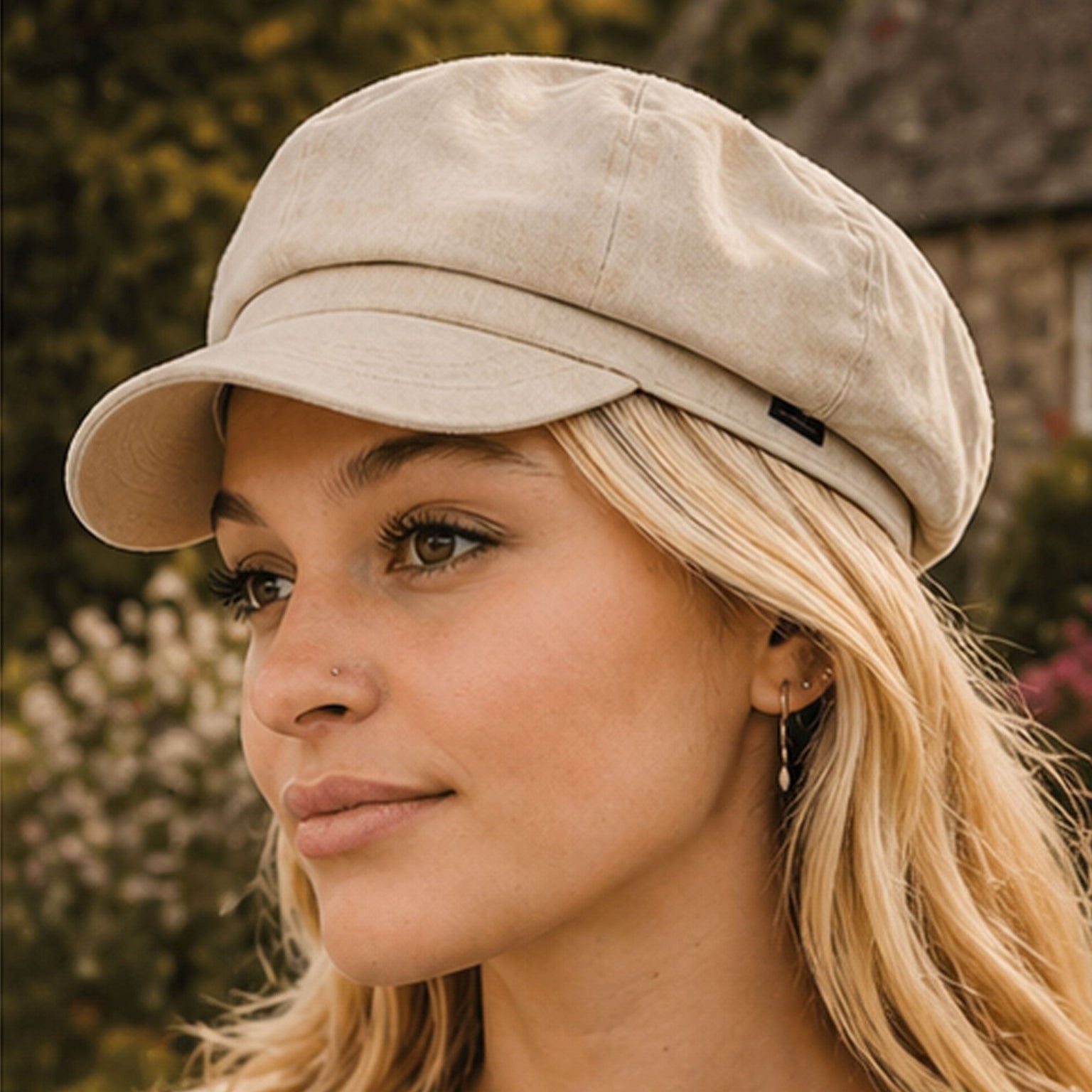 Craggi Ladies Stone Denim Baker Boy Hat. Womens Newsboy Cap CRAGGI Hats
