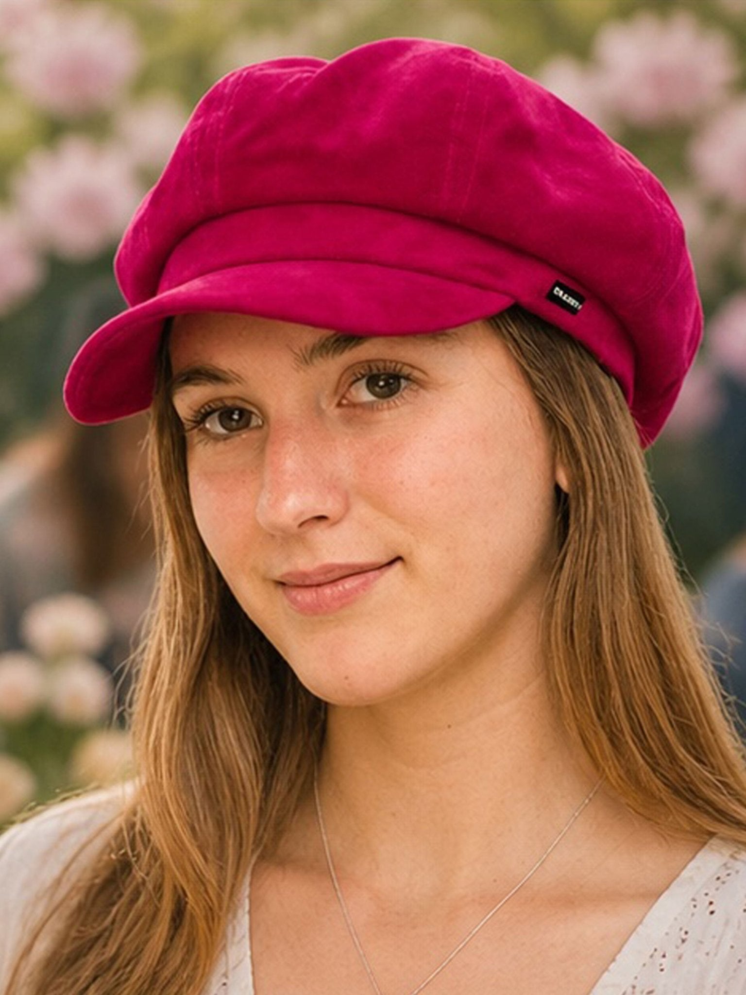 Craggi Velvet Baker boy Ladies Hat Pink Velvet Newsboy womens Cap CRAGGI Hats