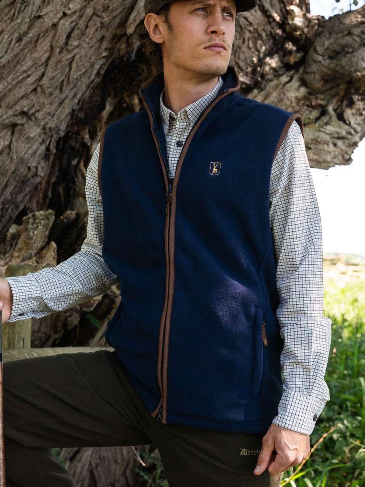 Deerhunter - Cumbria Fleece Mens Gilet - mans bodywarmer / Waistcoat with pockets Deerhunter