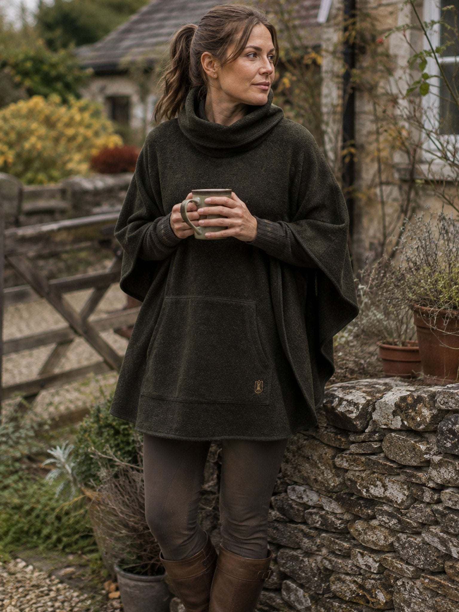 Deerhunter Lady Wilder Poncho Women’s Recycled Wool Blend ladies Country Deerhunter Coats & Jackets