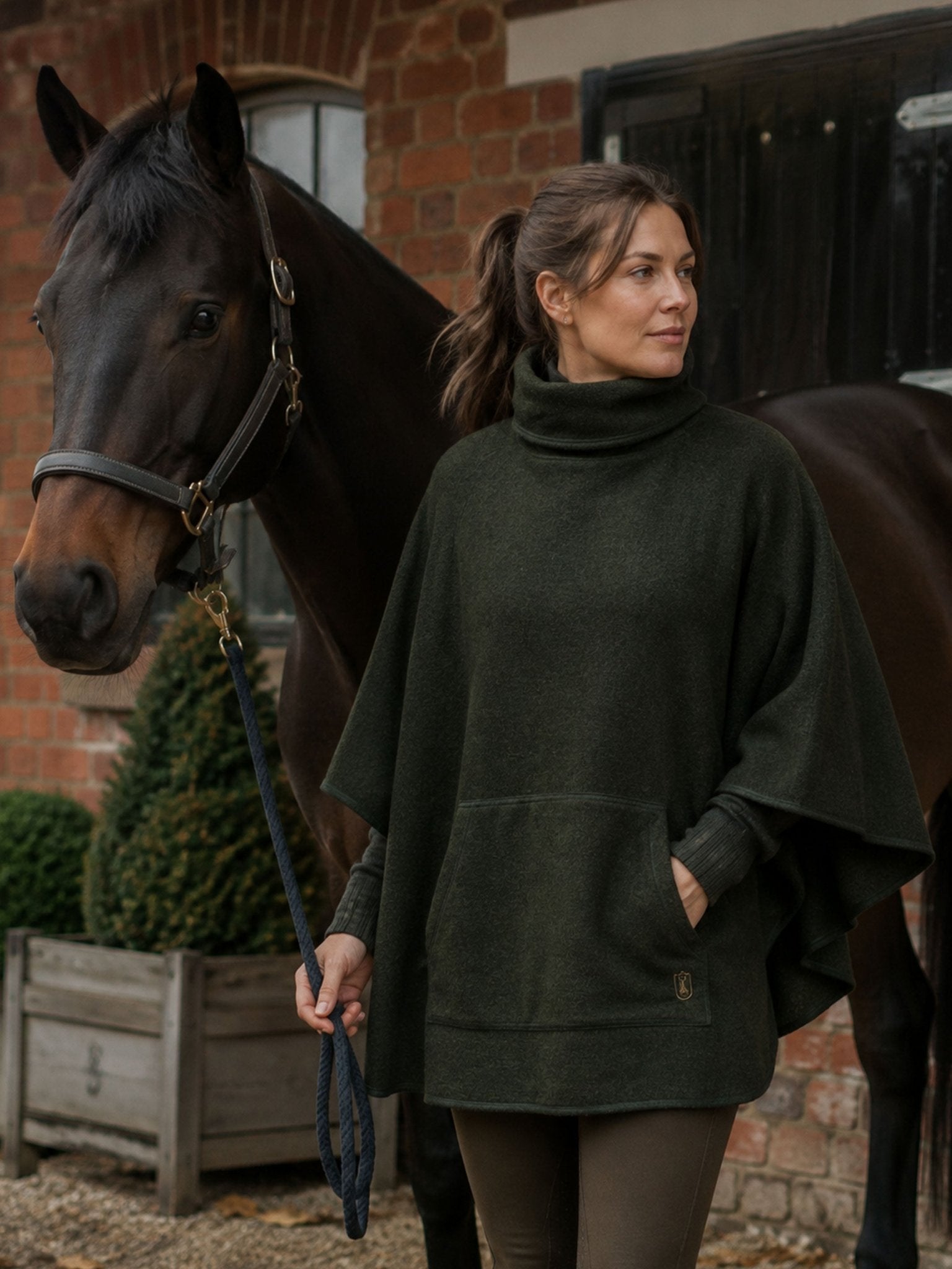 Deerhunter Lady Wilder Poncho Women’s Recycled Wool Blend ladies Country Deerhunter Coats & Jackets