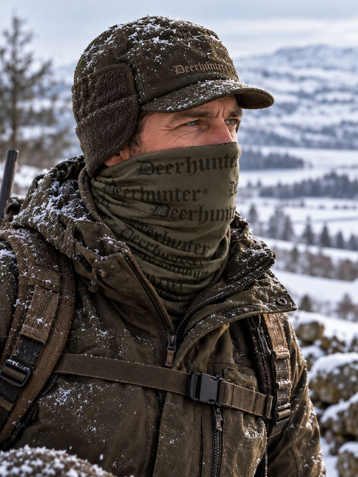 Deerhunter green micro-fibre neck tube and snood, additional view