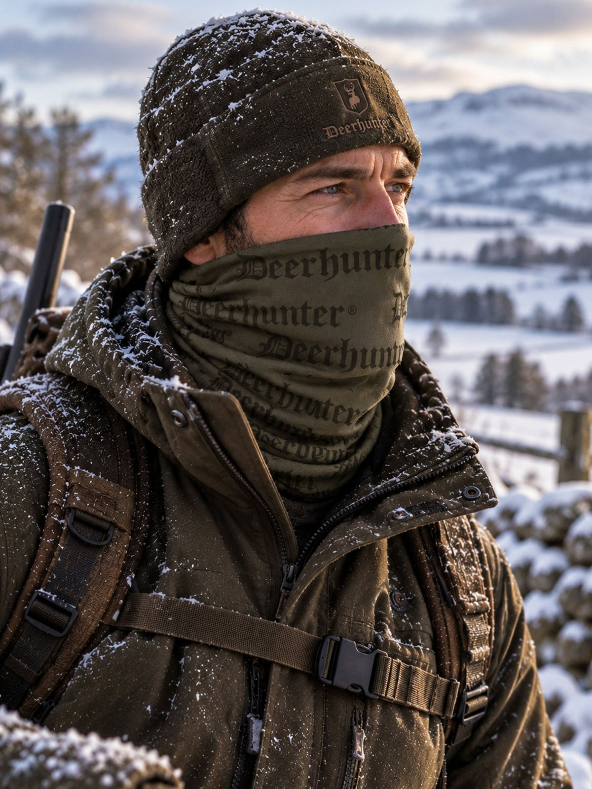 Deerhunter green micro-fibre neck tube and snood, additional view