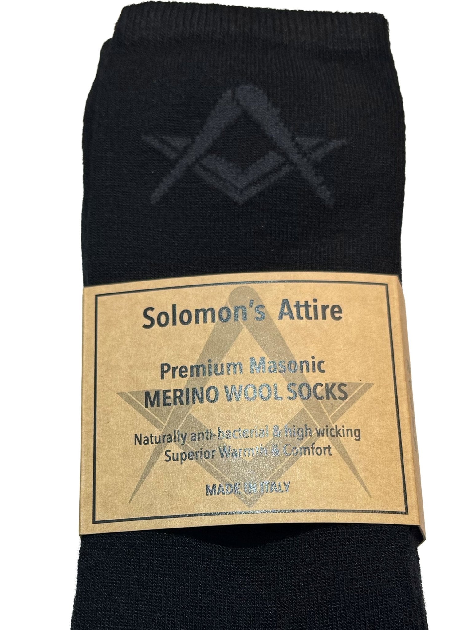 Freemason Masonic regalia Merino Wool Socks - 3 Pack - Made In Italy (72% merino) Masonic Regalia