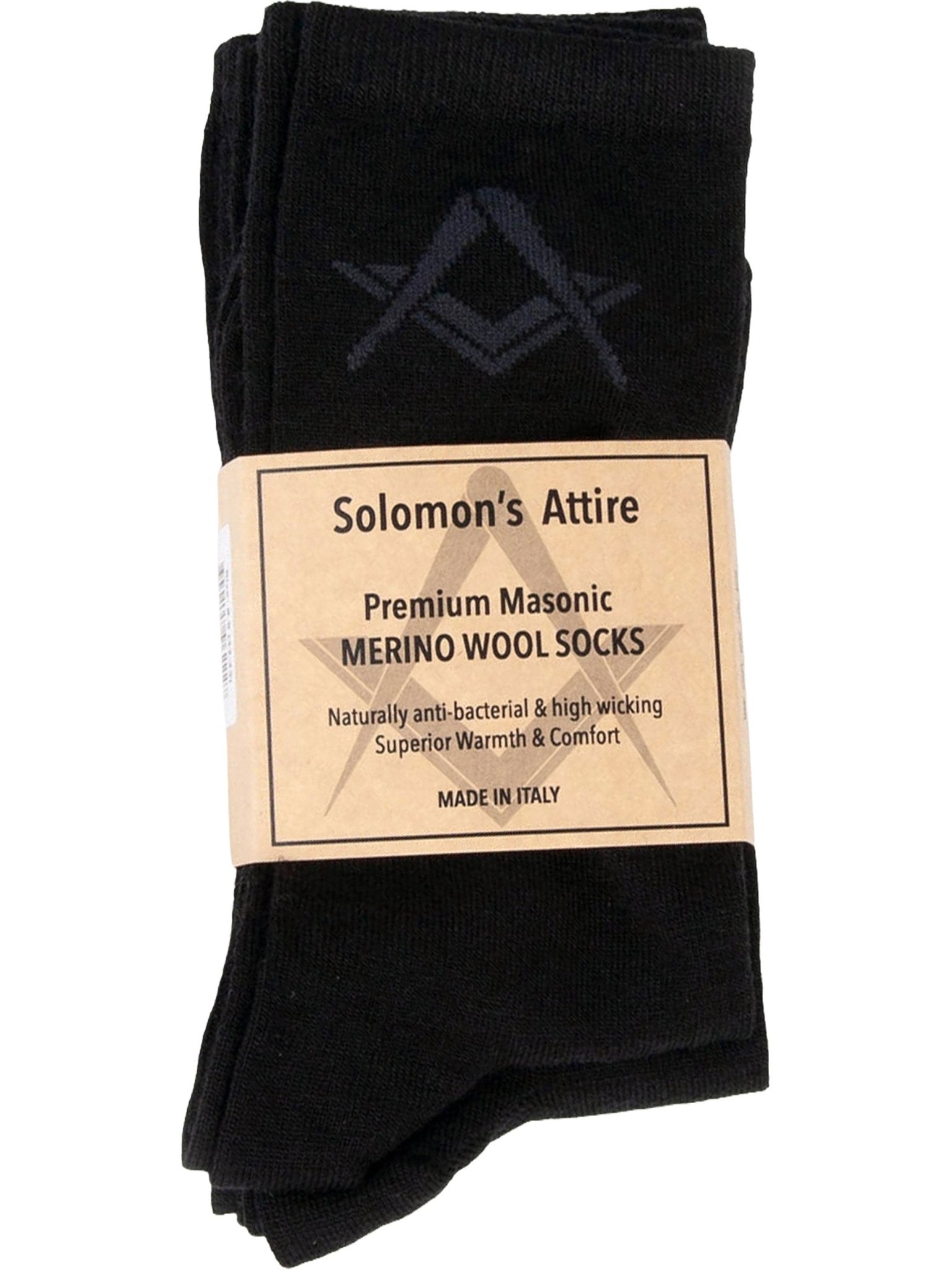 Freemason Masonic regalia Merino Wool Socks - 3 Pack - Made In Italy (72% merino) Masonic Regalia Socks