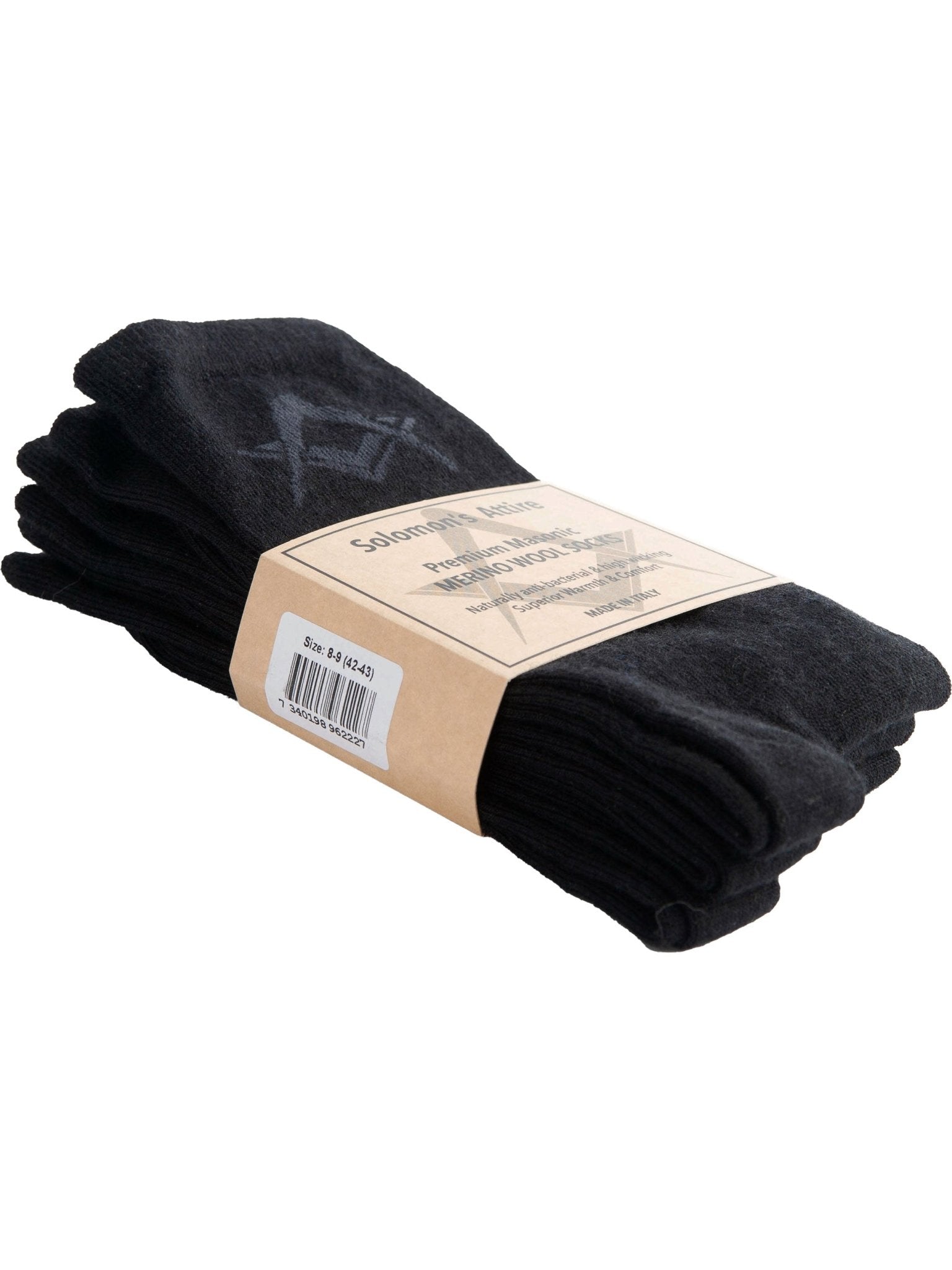 Freemason Masonic regalia Merino Wool Socks - 3 Pack - Made In Italy (72% merino) Masonic Regalia
