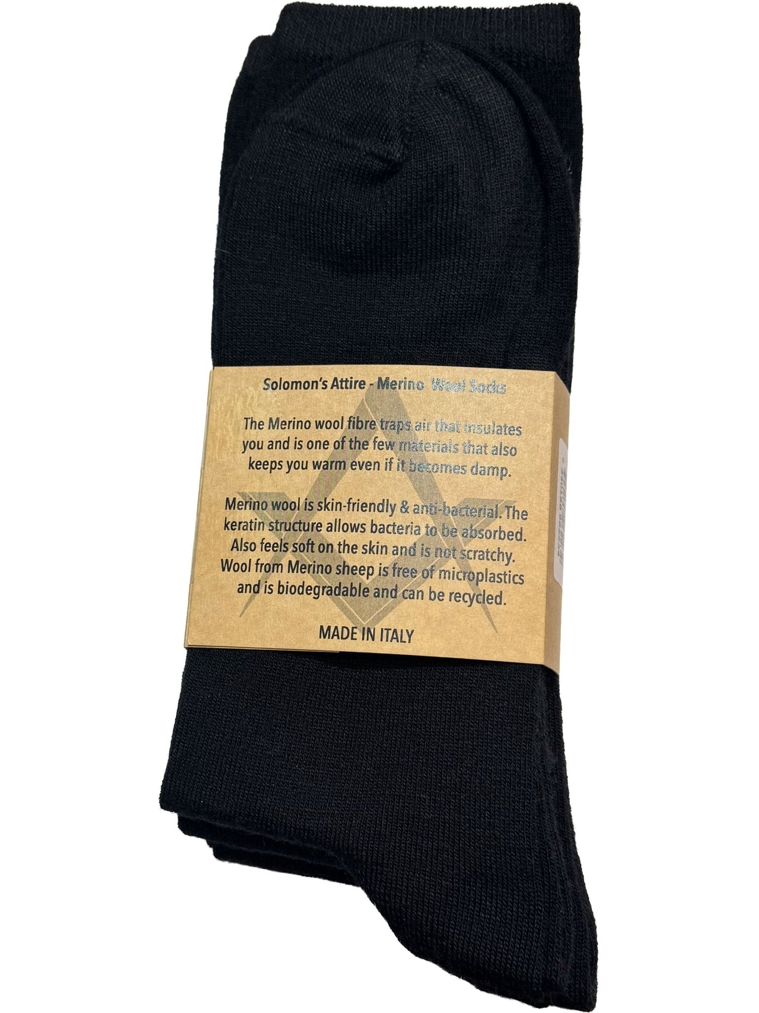 Freemason Masonic regalia Merino Wool Socks - 3 Pack - Made In Italy (72% merino) Masonic Regalia