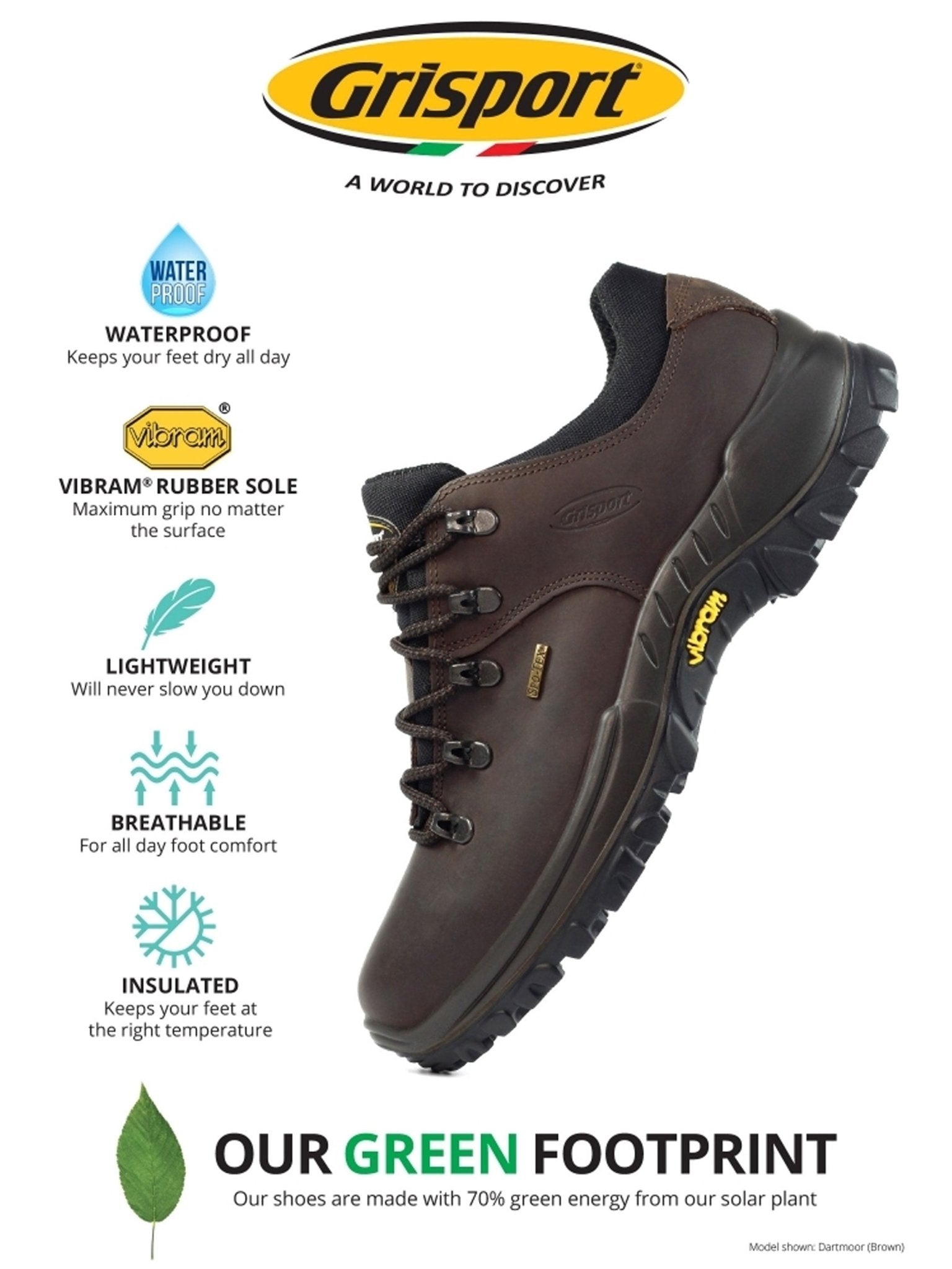 GriSport - GriSport Dartmoor Waterproof Walking Shoe with Vibram sole