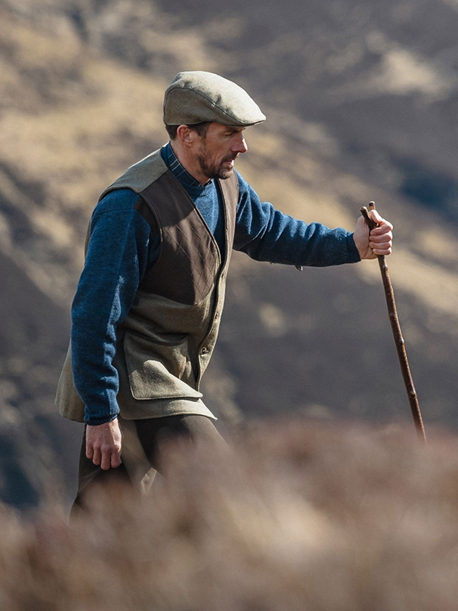 Hoggs of Fife - Melrose II mens jumper with crew neck / hunting pullover