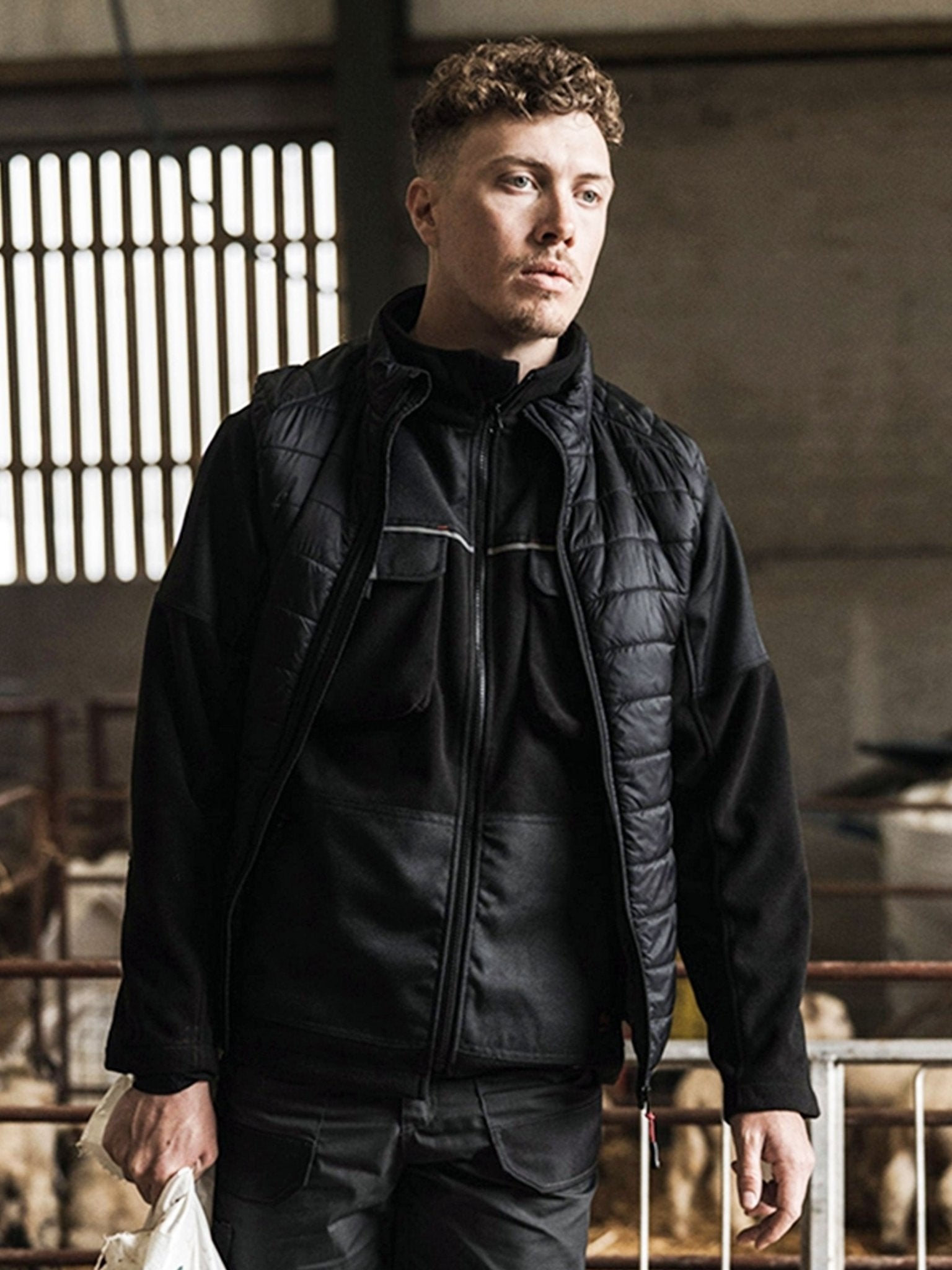 Hoggs of Fife - Mens Bonded Waterproof laimnated Nylon Fleece Jacket - Granite Jacket