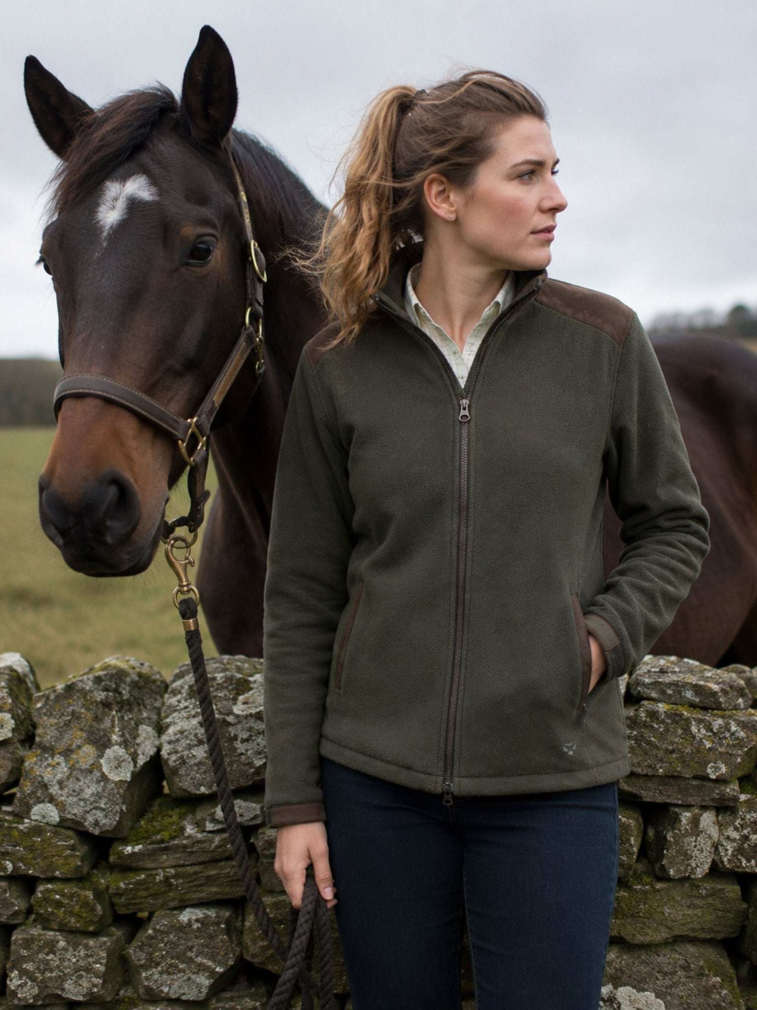 Hoggs of Fife Ladies Waterproof Fleece Jacket, womens Carrbridge windproof breathable coat Hoggs of Fife Fleece & Gilet