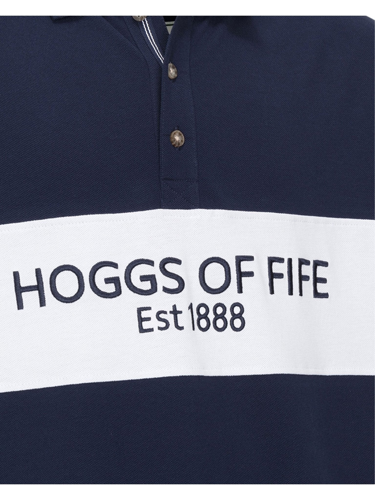 Hoggs of Fife Mens Pique Polo Shirt 100% Cotton Block colour (Stewart)