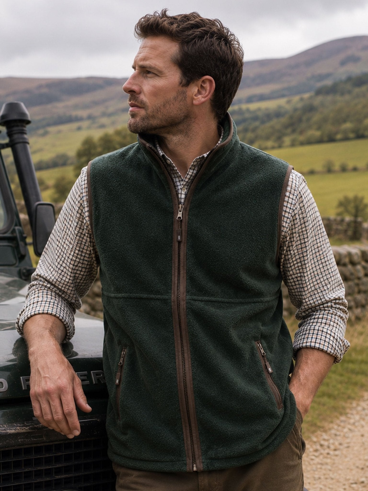 Hoggs of Fife Stenton Fleece Gilet – Men’s Country Fleece Bodywarmer Hoggs of Fife Fleece & Gilet